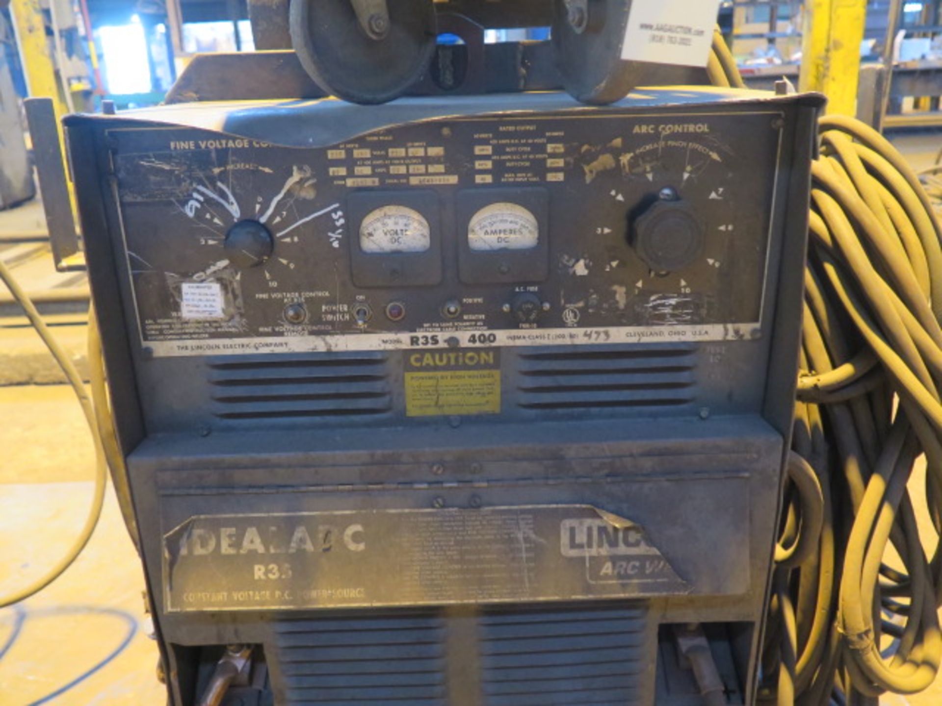 Lincoln R3S-400 CV-DC Arc Welding Power Source w/ Lincoln LN-7 Wire Feeder - Image 4 of 4