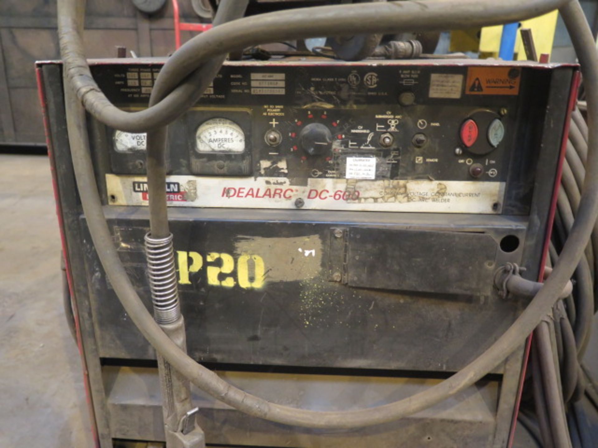 Lincoln Idealarc DC-600 VV-CV DC Arc Welding Power Source w/ Lincoln LN-7 Wire Feeder - Image 4 of 4