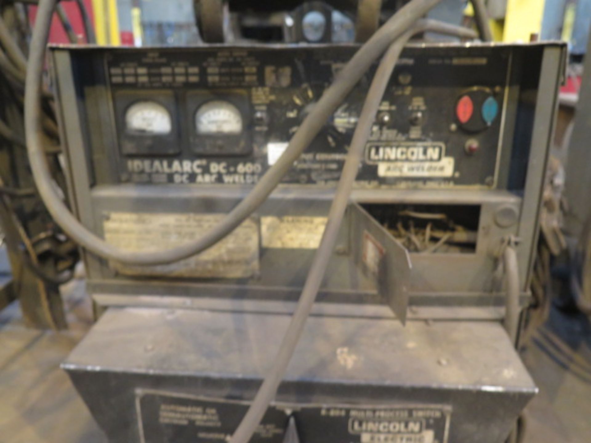 Lincoln Idealarc DC-600 VV-CV DC Arc Welding Power Source w/ Lincoln LN-7 Wire Feeder - Image 4 of 4