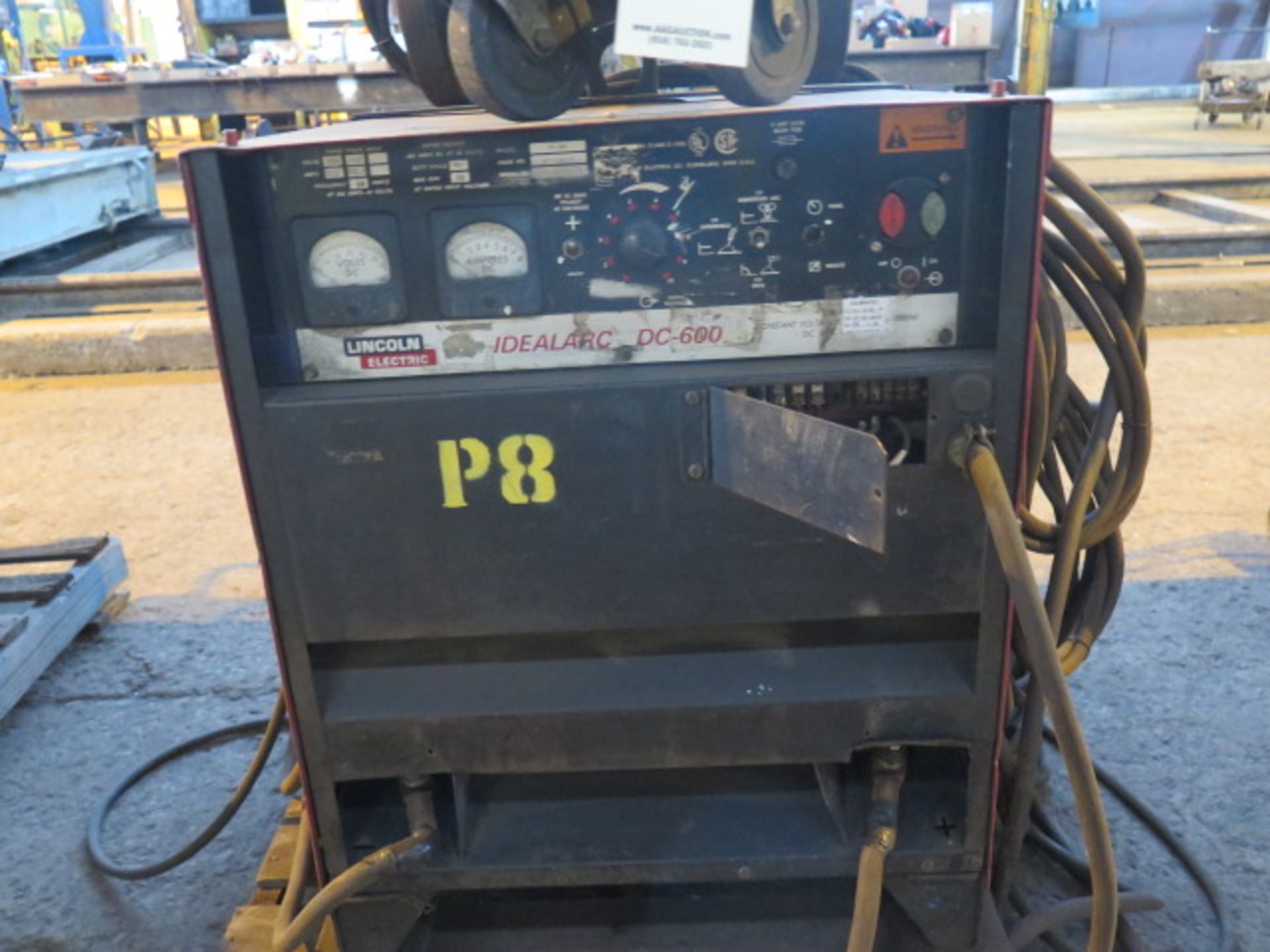 Lincoln Idealarc DC-600 VV-CV DC Arc Welding Power Source w/ Lincoln LN-7 Wire Feeder - Image 3 of 3