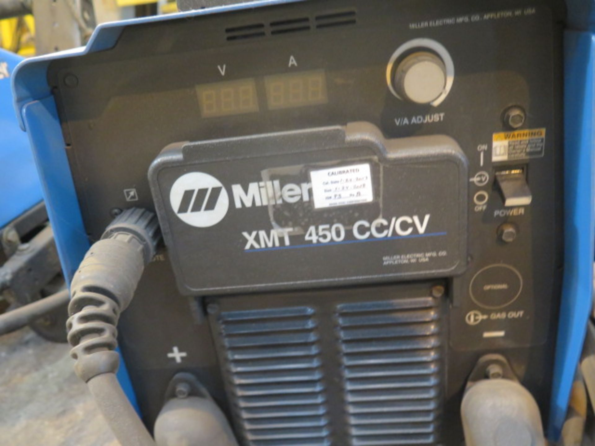 Miller XMT-450 CC/CV Arc Welding Power Source s/n MC450113U w/ Miller 70-Series Wire Feeder - Image 5 of 5