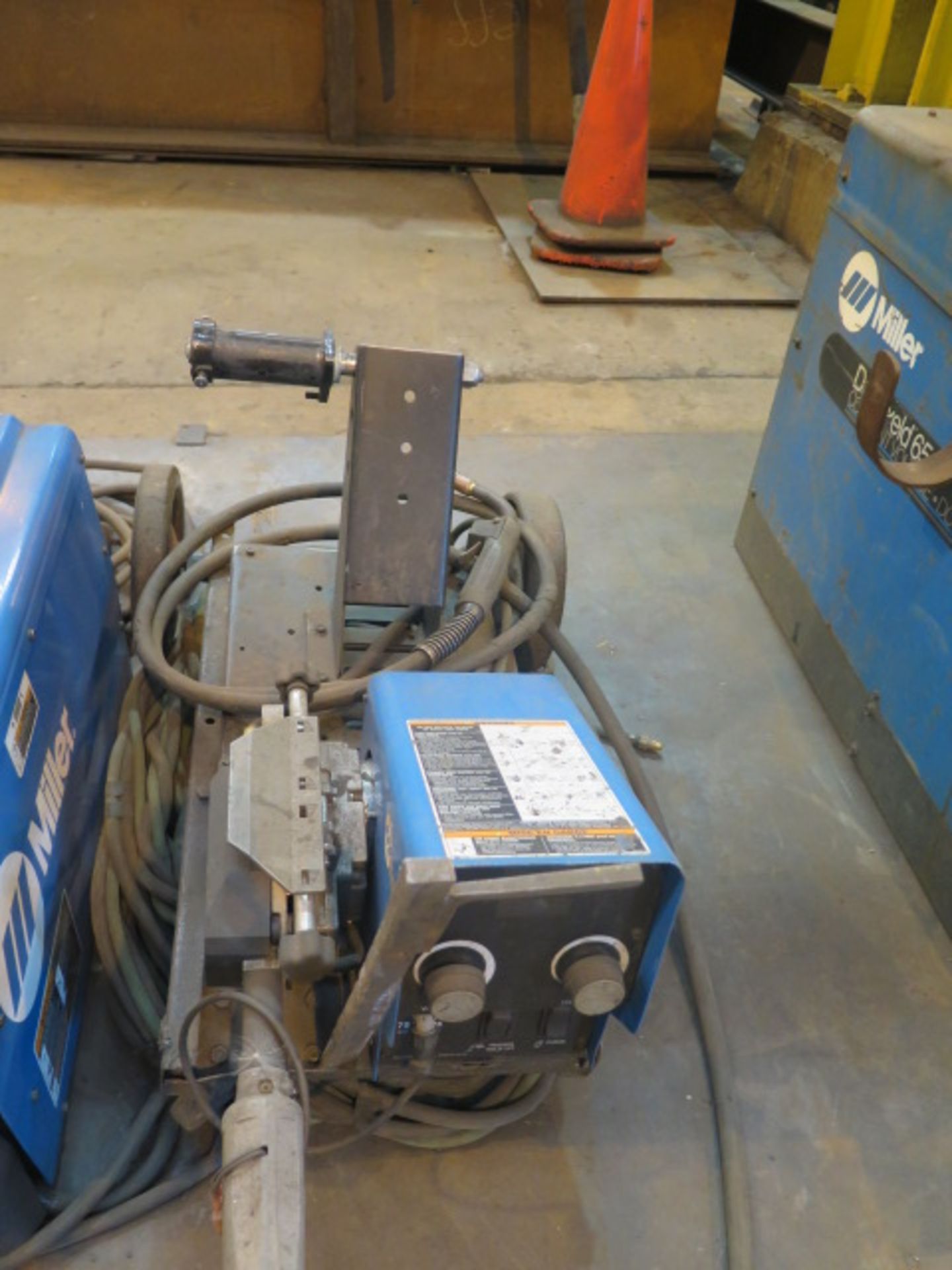 Miller XMT-450 CC/CV Arc Welding Power Source s/n MS450110U w/ Miller 70-Series Wire Feeder - Image 2 of 4