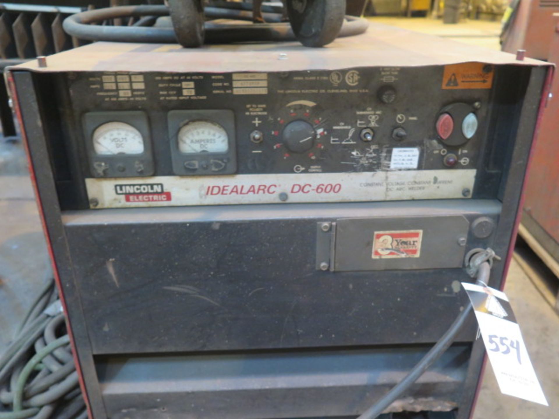 Lincoln Idealarc DC-600 VV-CV DC Arc Welding Power Source w/ Lincoln LN-7 Wire Feeder - Image 4 of 4