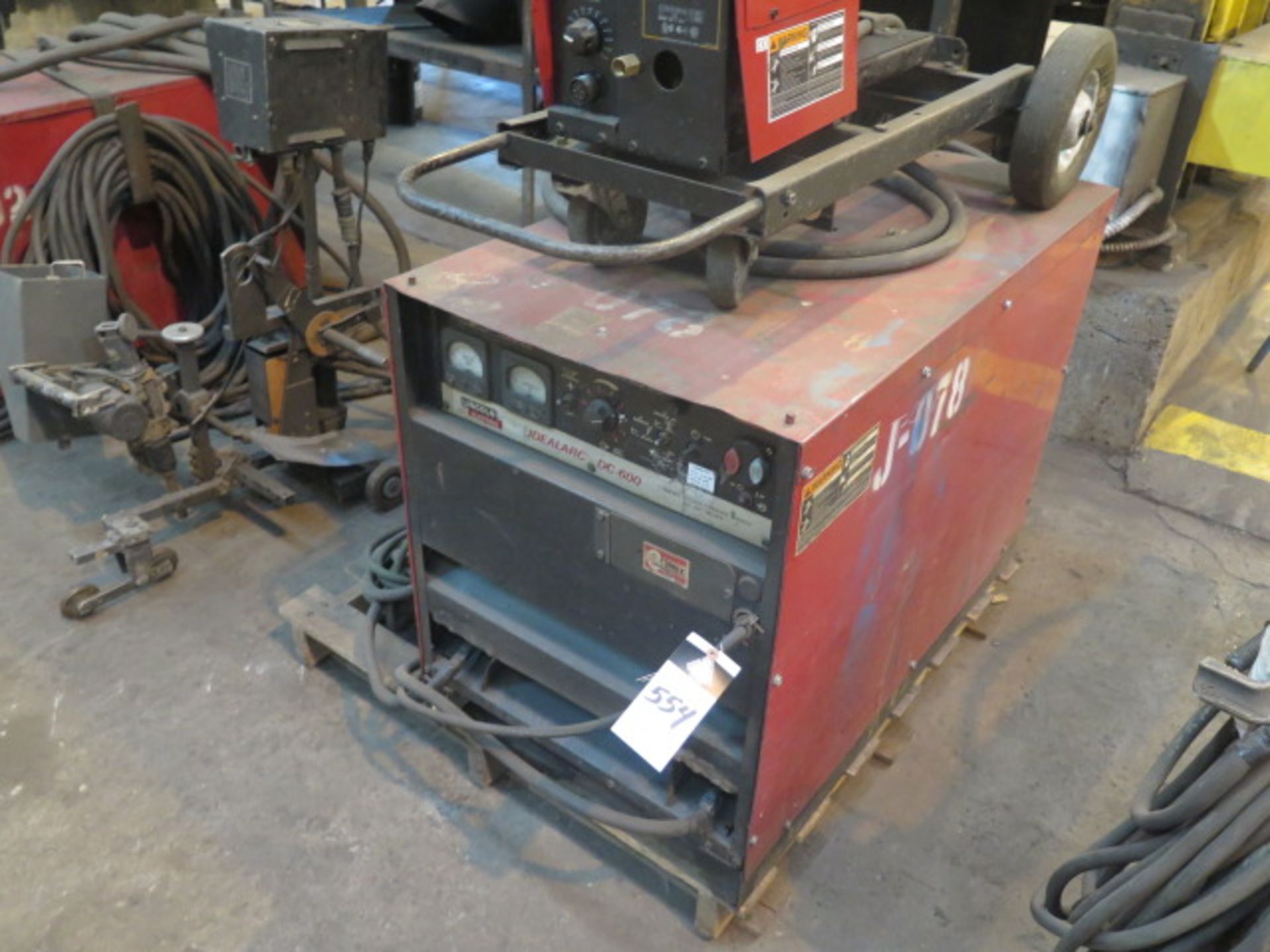Lincoln Idealarc DC-600 VV-CV DC Arc Welding Power Source w/ Lincoln LN-7 Wire Feeder - Image 3 of 4