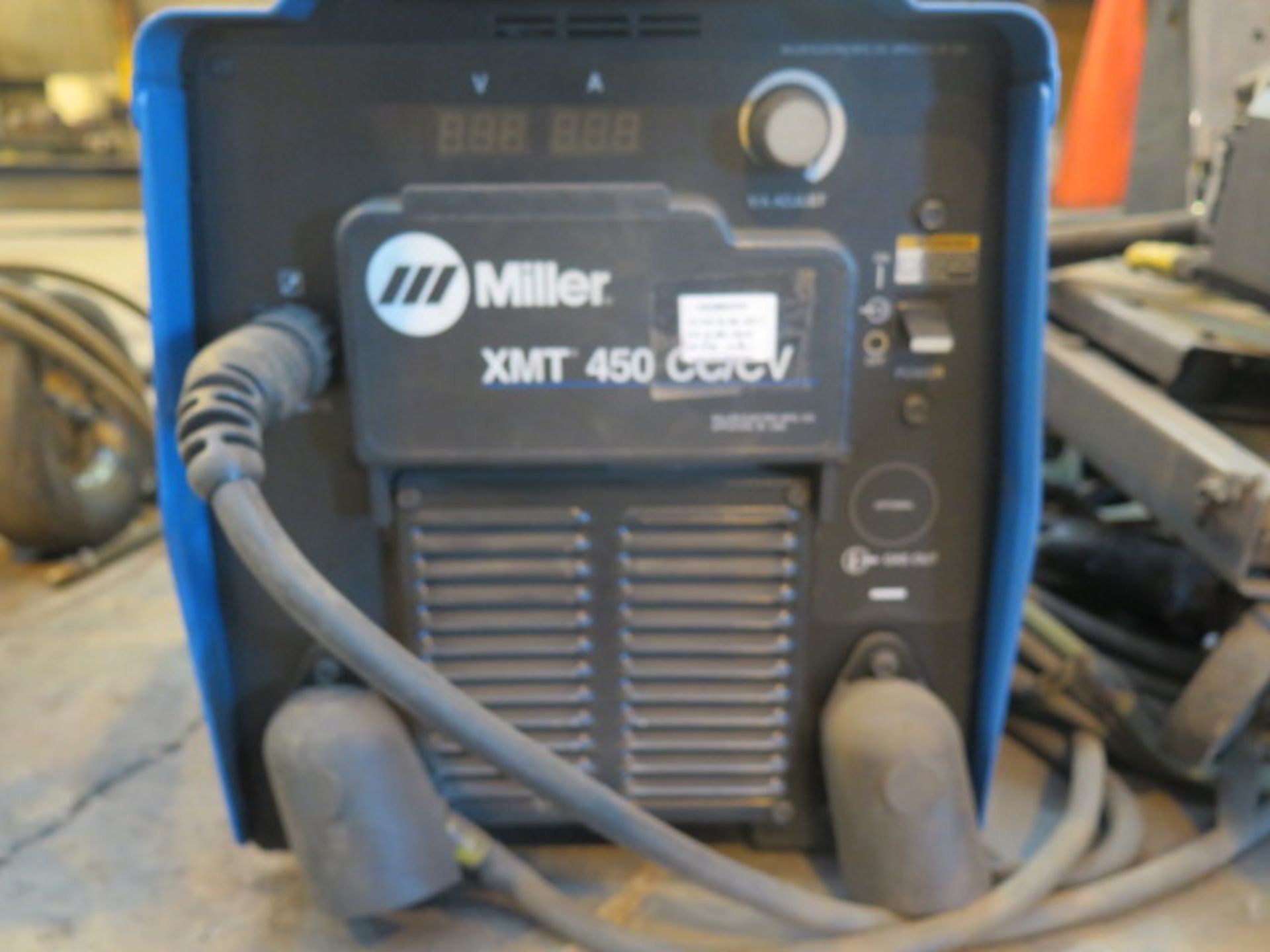 Miller XMT-450 CC/CV Arc Welding Power Source s/n MS450110U w/ Miller 70-Series Wire Feeder - Image 4 of 4