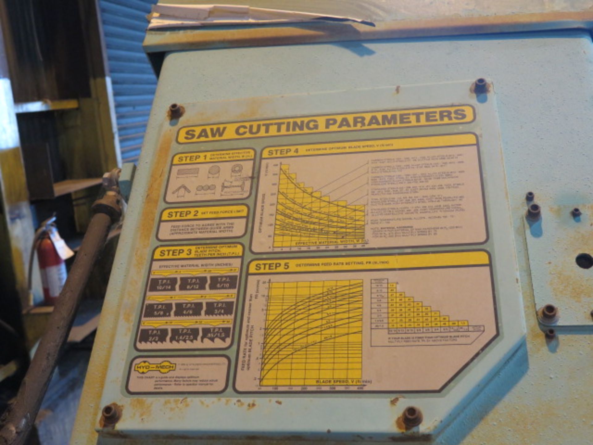 Hyd-Mech V-18 18" Vertical Miter Band Saw w/ Hyd-Mech Controls. - Image 5 of 7