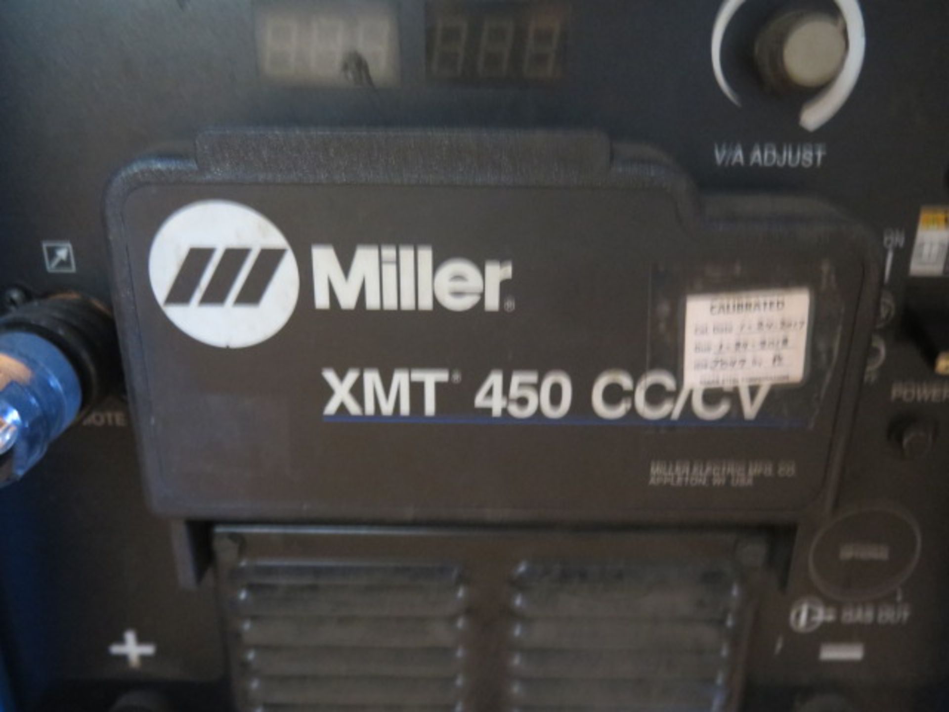 Miller XMT 450 CC/CV Arc Welding Power Source s/n MC450116U w/ Miller 70 Series Wire Feeder - Image 5 of 5