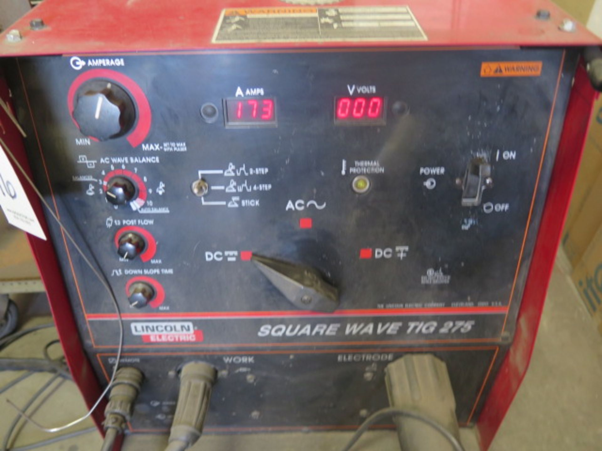 Lincoln Square Wave TIG 275 Arc Welding Power Source s/n U1000700257 w/ Lincoln Cooling System - Image 4 of 5