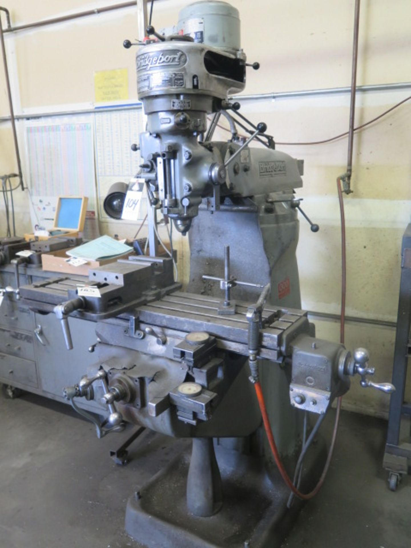 Bridgeport Vertical Mill w/ 1Hp Motor, 80-2720 RPM, 8-Speeds, Power Feed, Trava-Dial, 9” x 42” - Image 2 of 7