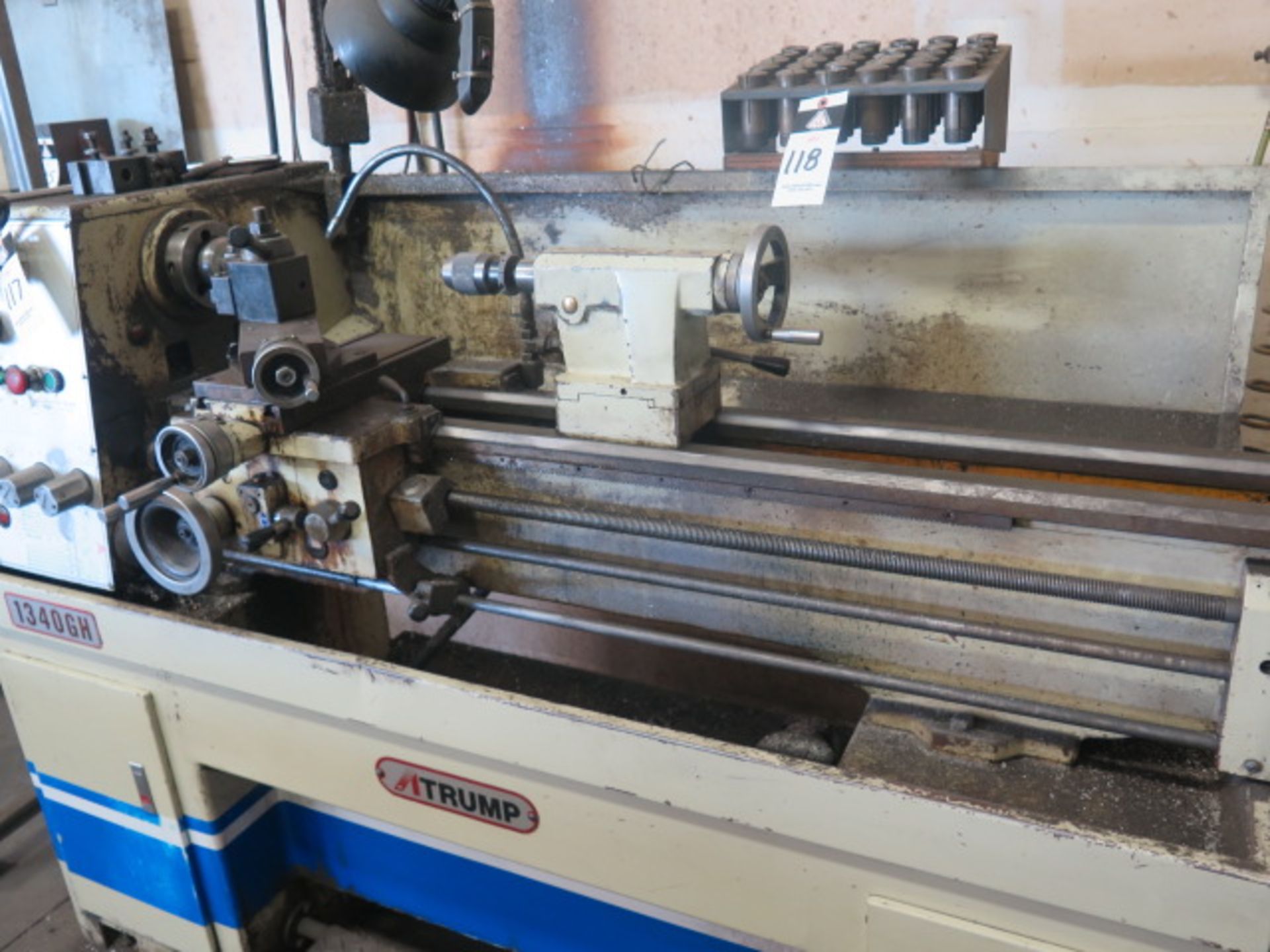 Trump 1340GH 13” x 40” Geared Head Gap Bed Lathe s/n 21871605 w/ 54-2000 RPM, Inch/mm Threading, - Image 2 of 12