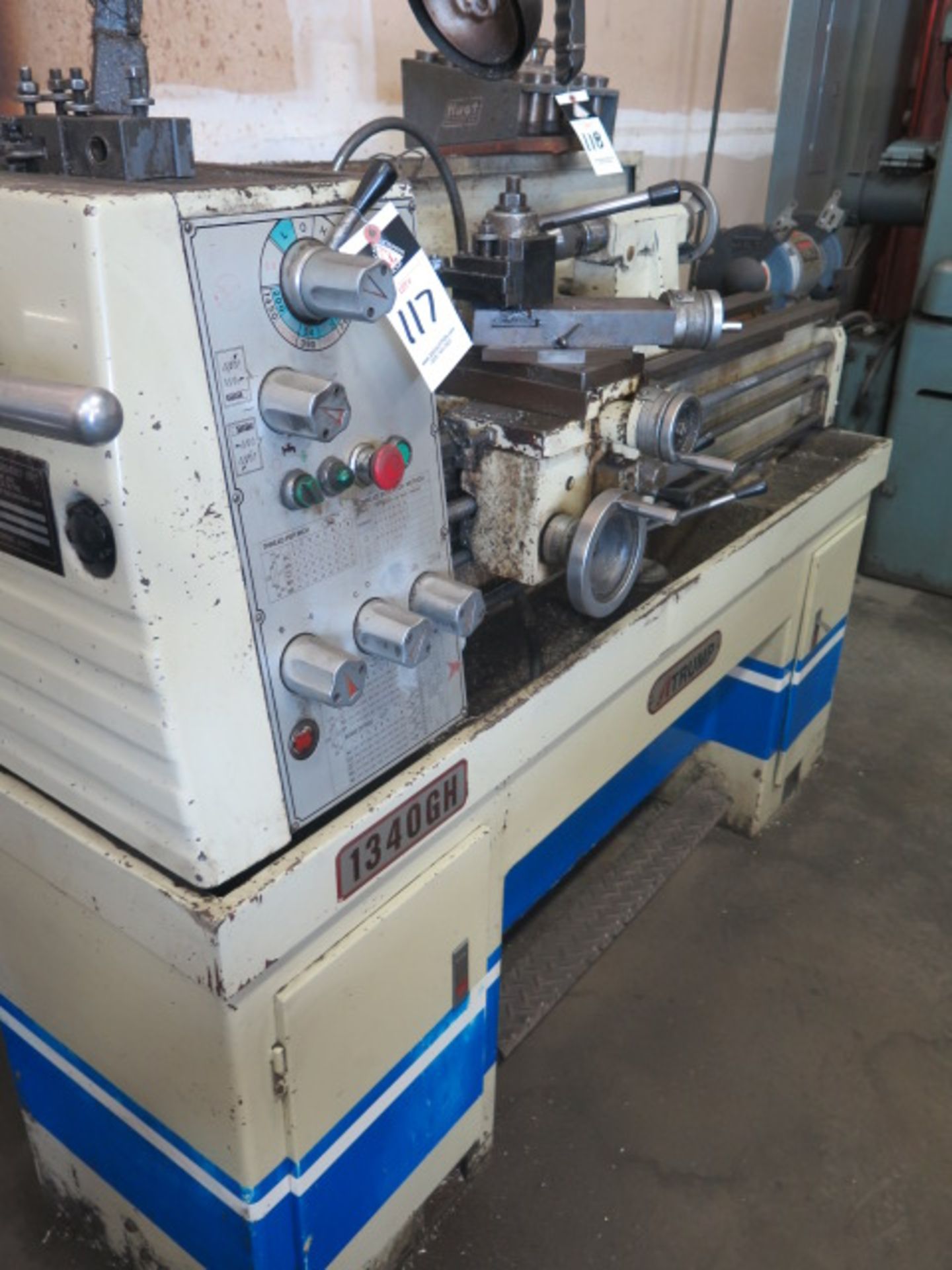 Trump 1340GH 13” x 40” Geared Head Gap Bed Lathe s/n 21871605 w/ 54-2000 RPM, Inch/mm Threading, - Image 3 of 12