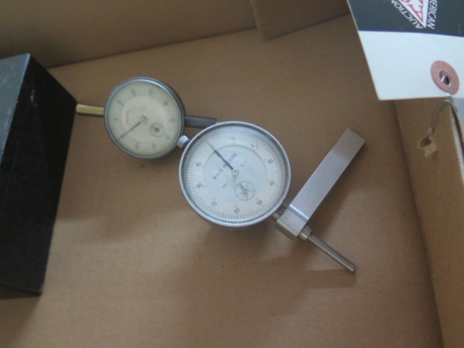 6" x 6" Grinite Indicator Base and Dial Drop Indicators - Image 3 of 3