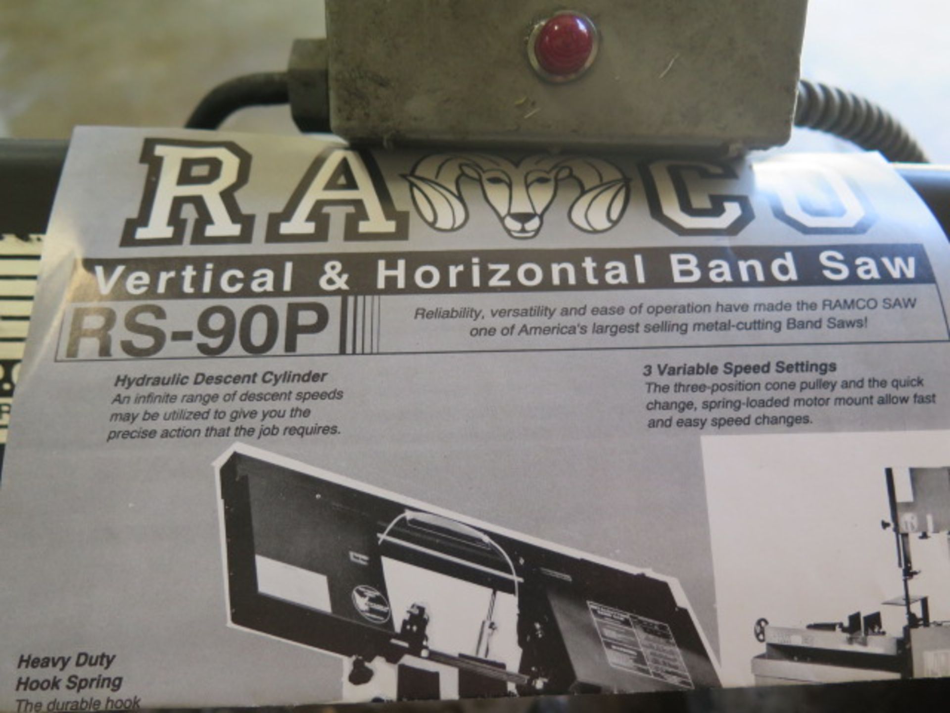 Ramco RS-90P 8" Horizontal Band Saw w/ Manual Clamping, 3-Speeds, Coolant - Image 2 of 7