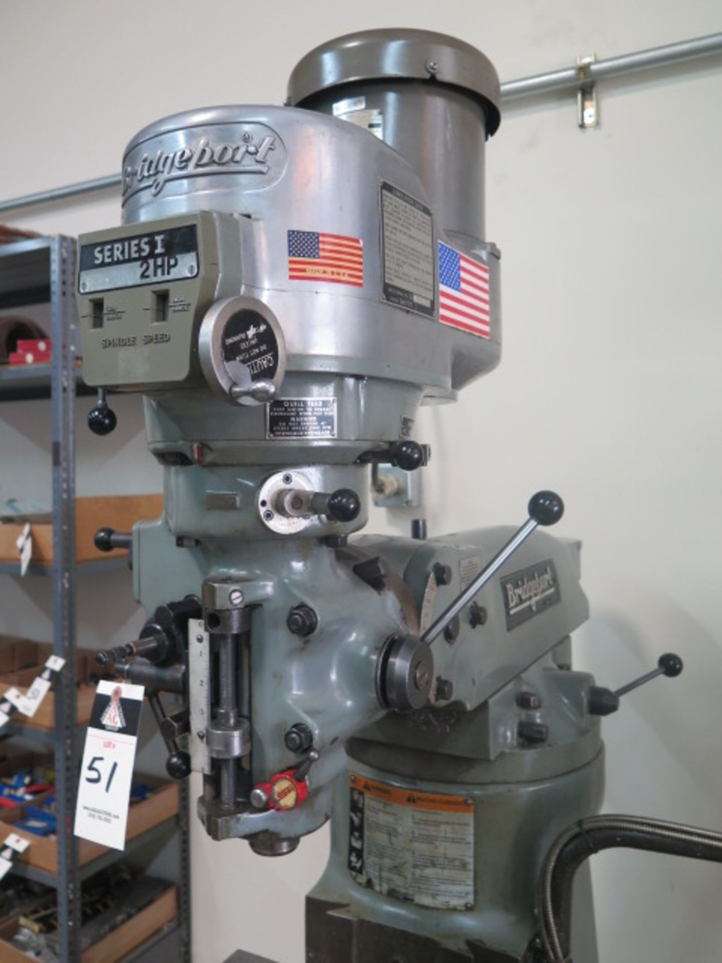 Bridgeport Series 1 - 2 Hp Vertical Mill s/n 233738 w/ Mitutoyo KA Counter Programmable DRO, 60-4200 - Image 5 of 9