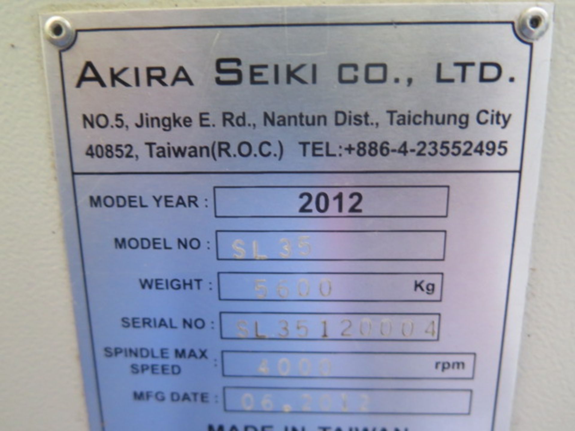 2012 Akira Seiki Performa SL-35 CNC Turning Center s/n SL35120004 w/ Fanuc Series 0i-TB Controls, - Image 17 of 18