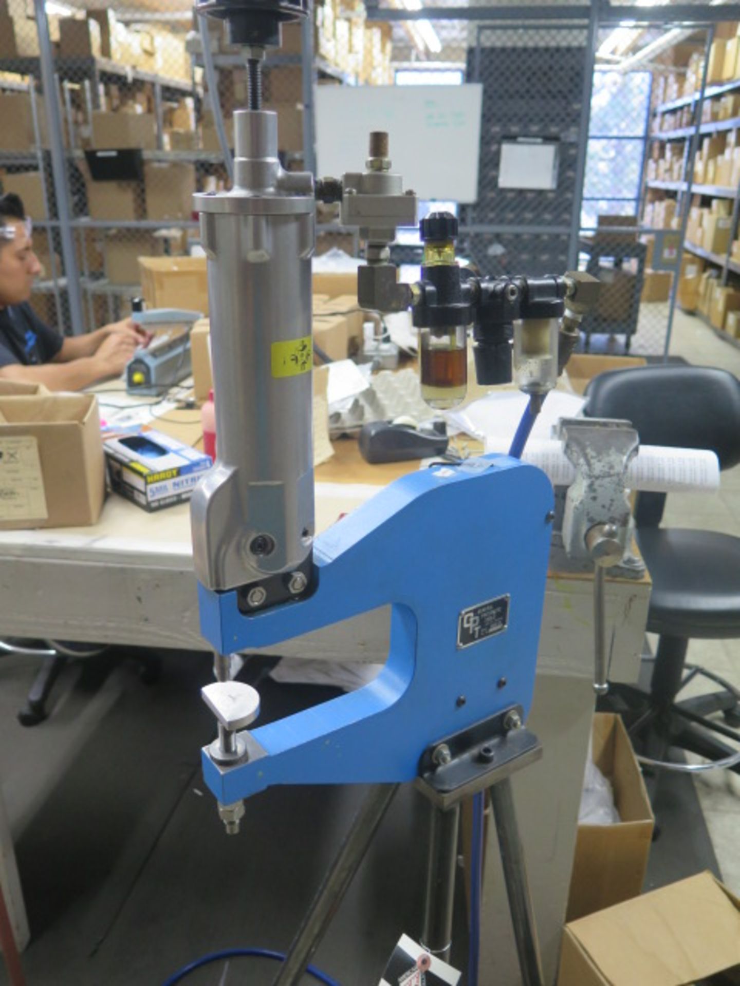 General Pneumatics mdl. 6000CS Pneumatic C-Frame Insertion Press w/ 6 ½” Throat, Stand - Image 3 of 5