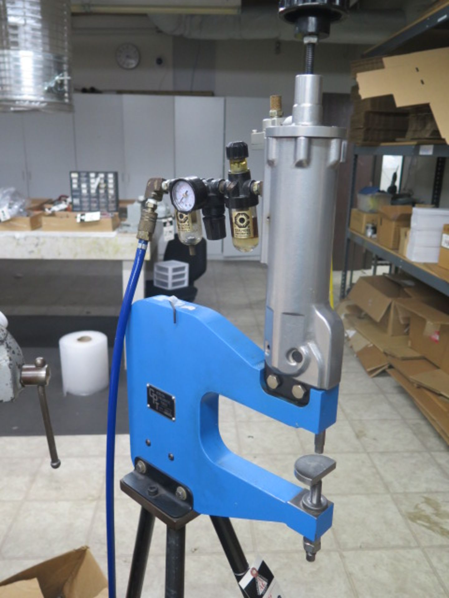 General Pneumatics mdl. 6000CS Pneumatic C-Frame Insertion Press w/ 6 ½” Throat, Stand - Image 2 of 5