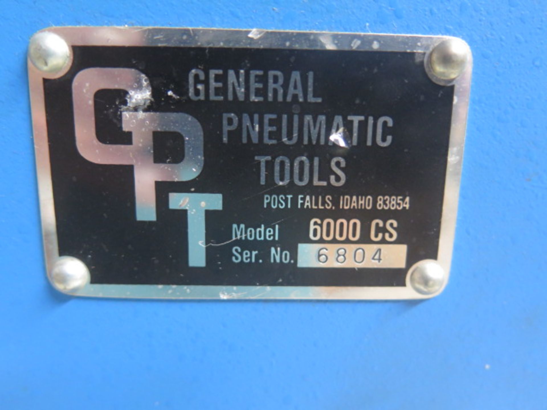 General Pneumatics mdl. 6000CS Pneumatic C-Frame Insertion Press w/ 6 ½” Throat, Stand - Image 5 of 5