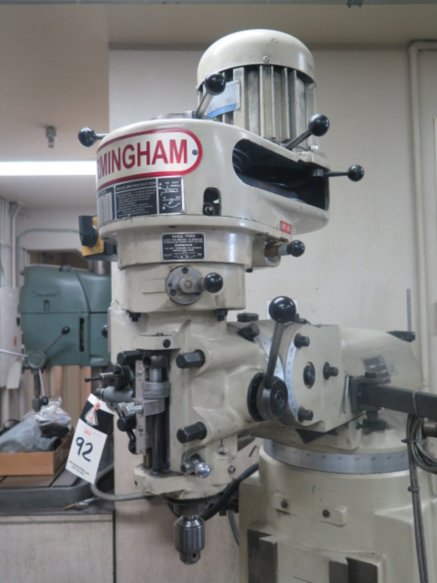 2006 Birmingham mdl. X6323A Vertical Mill s/n 064773 w/ UNIQ SDS2MS Programmable DRO, 3Hp Motor, - Image 4 of 12