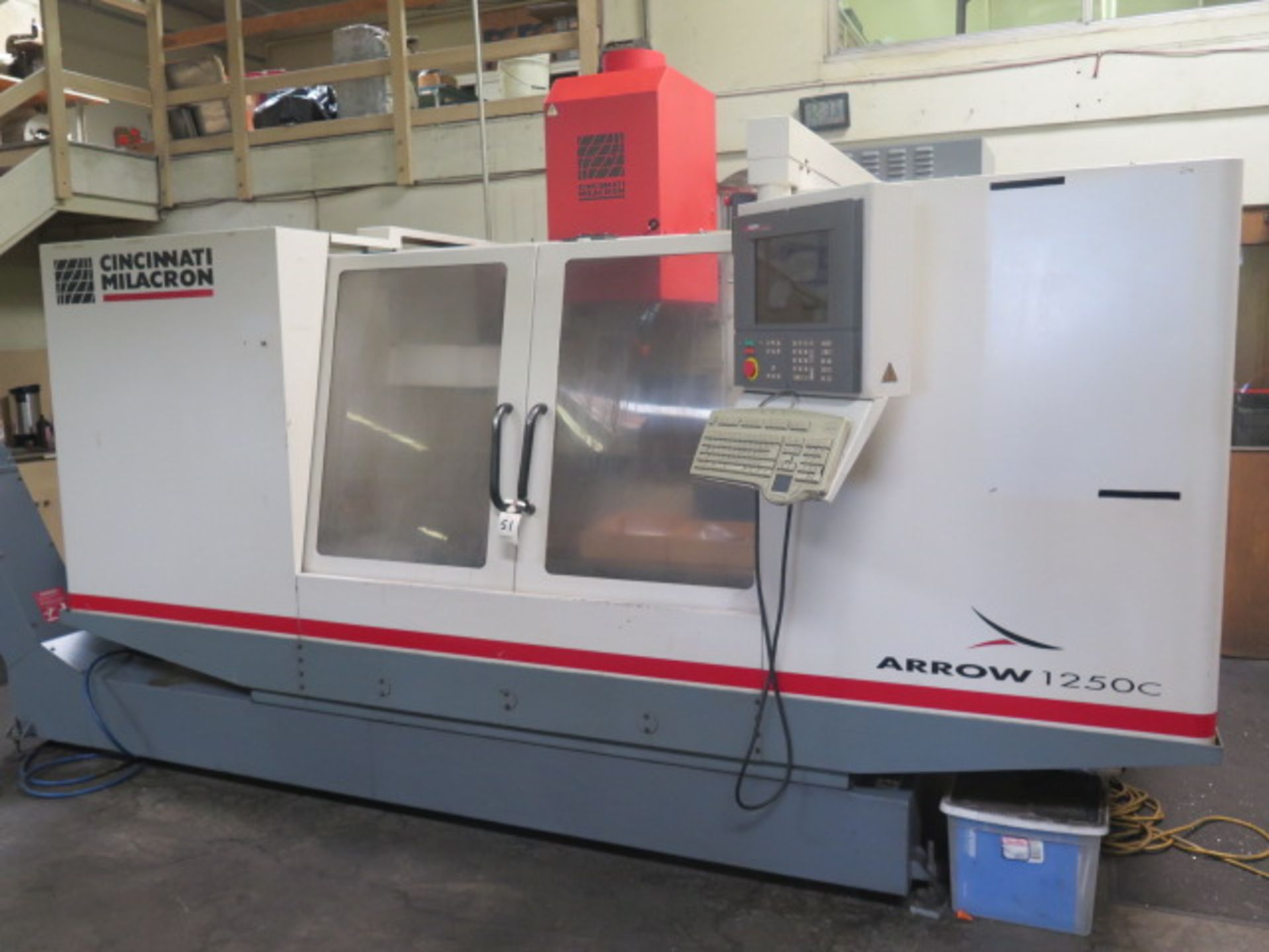 Cincinnati Milacron Arrow 1250C 4-Axis CNC Vertical Machining Center s/n 7064-AOO-98-0006 w/