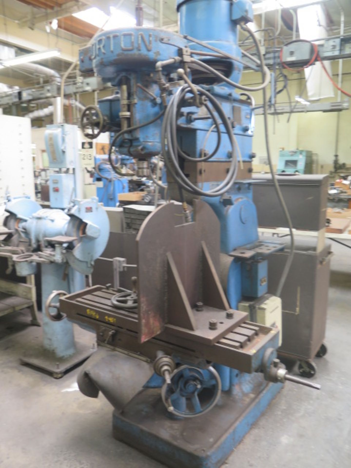 Gorton Vertical Mill s/n 18603 w/ 420-2050 RPM, 7-Speeds, Power Quill, 10 ½” x 41” Table - Image 2 of 8