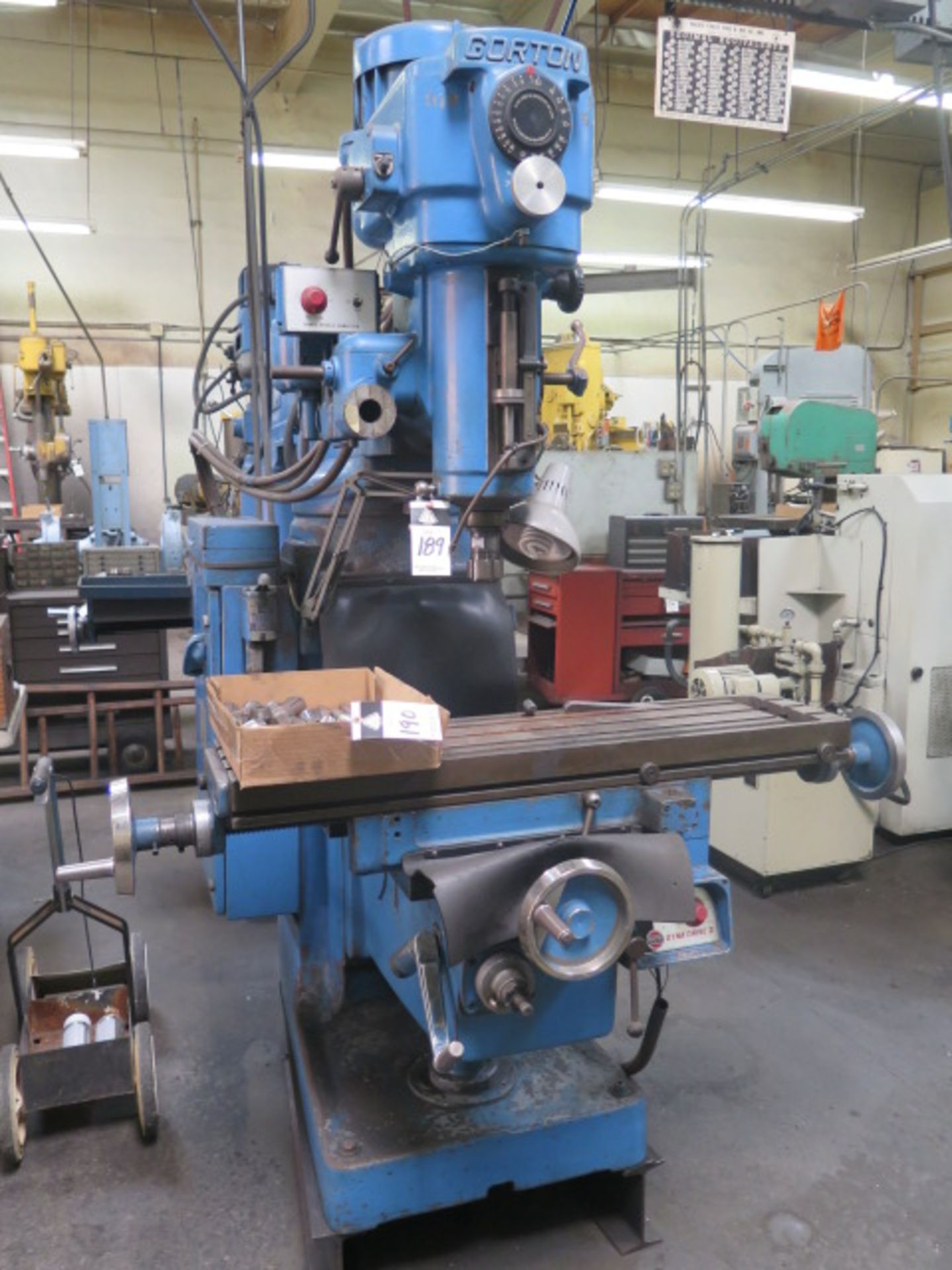 Gorton “Mastermill” mdl. 1-22 Vertical Mill w/ 650-4600 Dial Change RPM, 40-Taper Spindle, Box Ways,