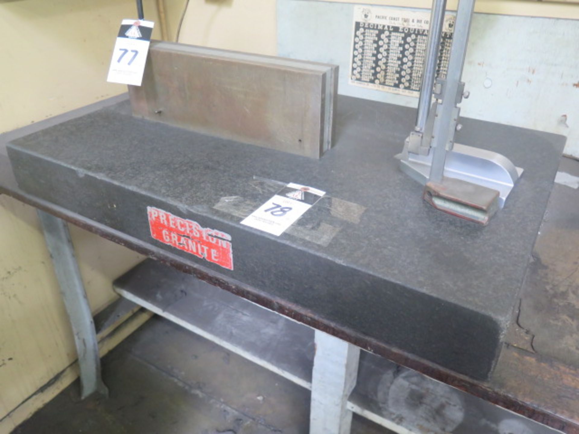 Precision 24" x 36" x 4" Granite Surface Plate w/ Table