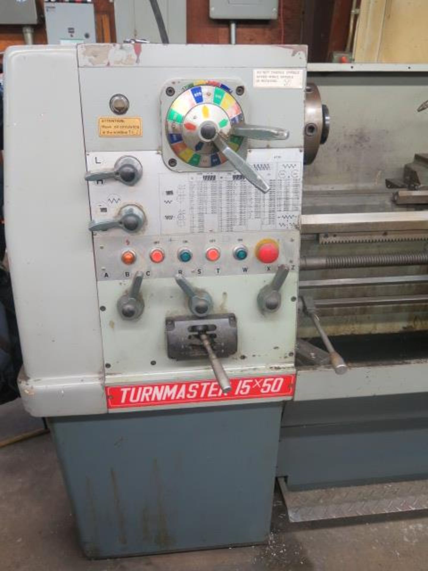 1996 American Turnmaster mdl. THL-1550 15” x 50” Geared Head Gap Bed Lathe s/n 15596060720 w/ 25- - Image 3 of 10