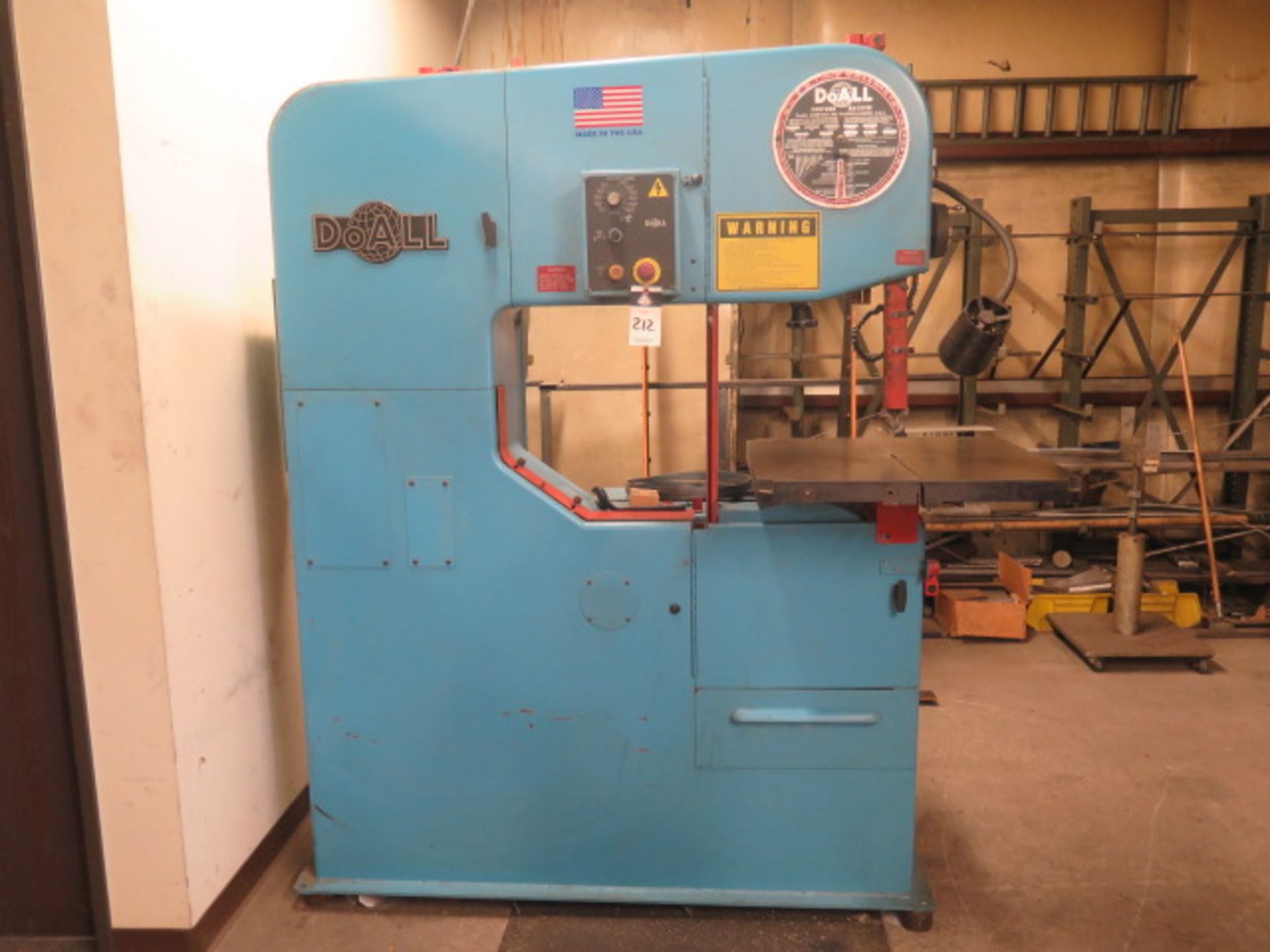 DoAll 3613-V3 36”/16” Vertical Band Saw s/n 538-98119 w/ 30-5500 Dial FPM, 26” x 26” Table - Image 2 of 9