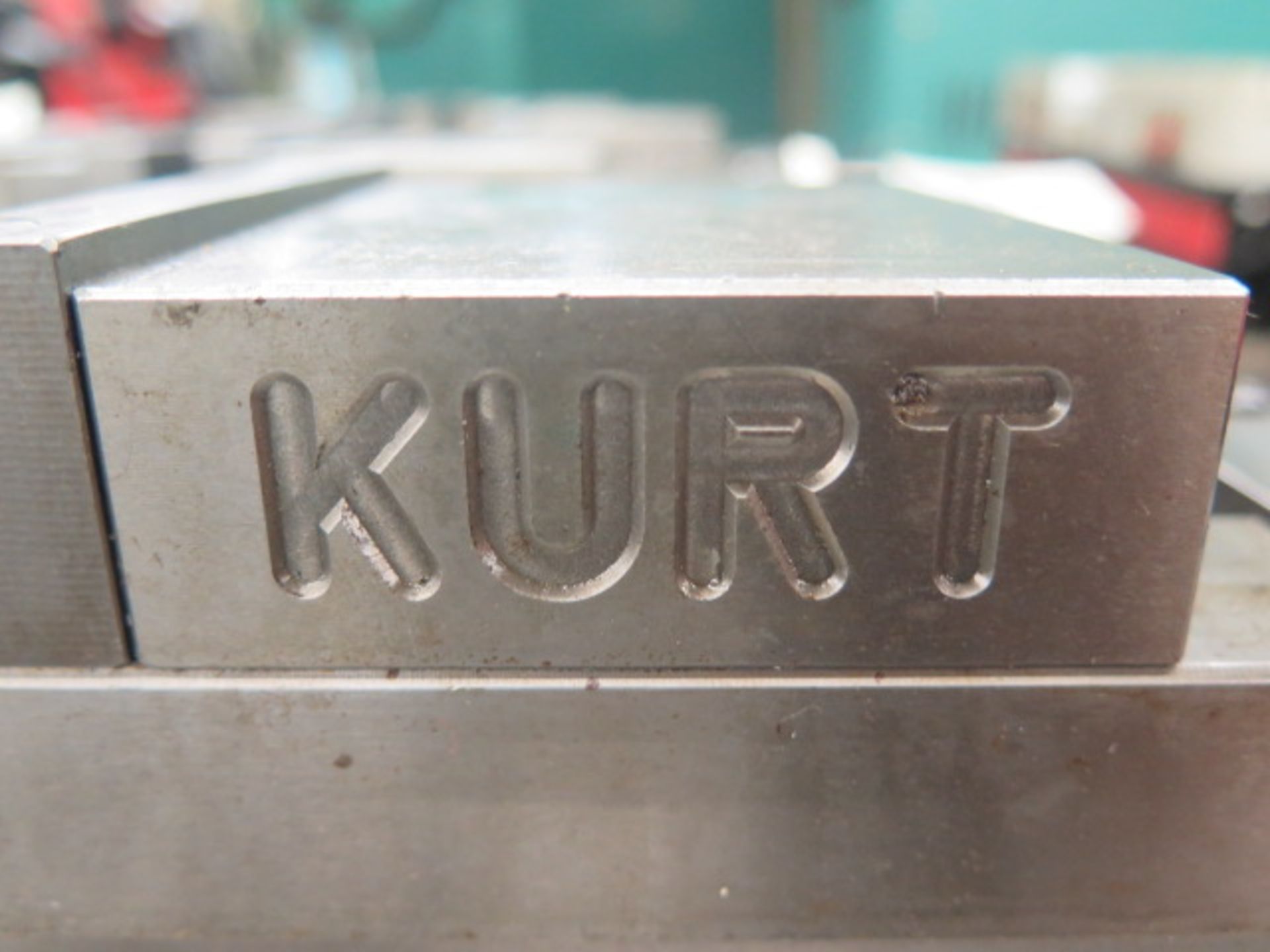 Kurt 4” Double-Lock Vises (2) w/ Mounting Base Plate - Image 4 of 4
