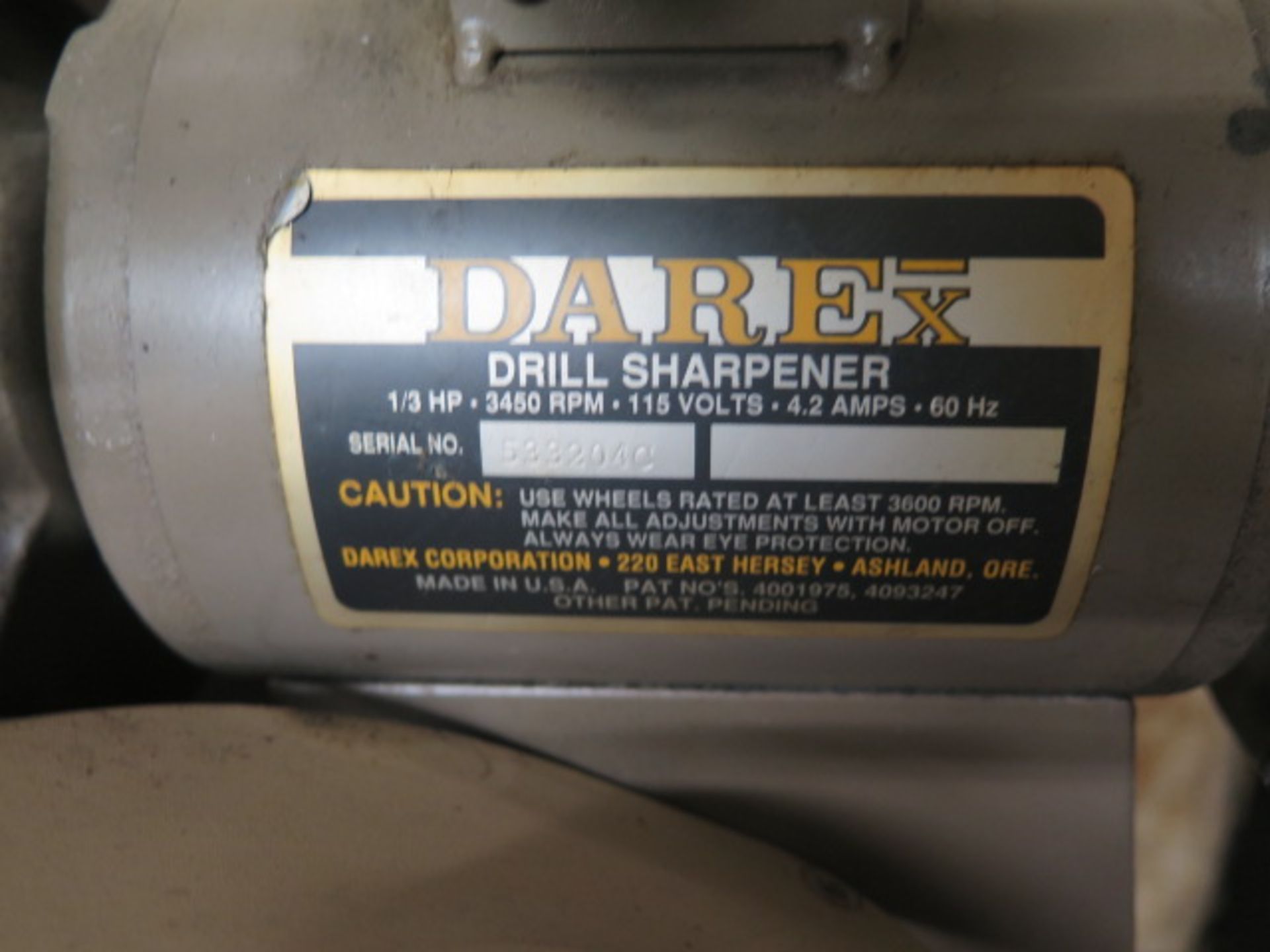 Darex Precision Drill Sharpener w/ Diamond Wheels and Stand - Image 3 of 3