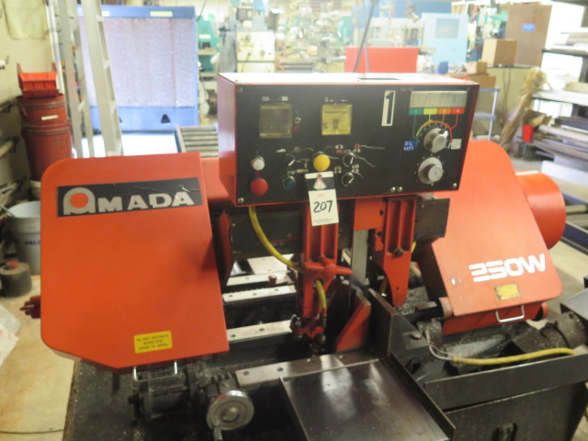 1996 Amada Ha250W 10” Automatic Hydraulic Horizontal Band Saw s/n 25350187 w/ Amada Controls, - Image 2 of 12