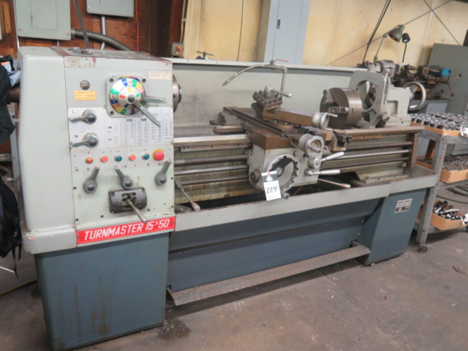 1996 American Turnmaster mdl. THL-1550 15” x 50” Geared Head Gap Bed Lathe s/n 15596060720 w/ 25- - Image 2 of 10