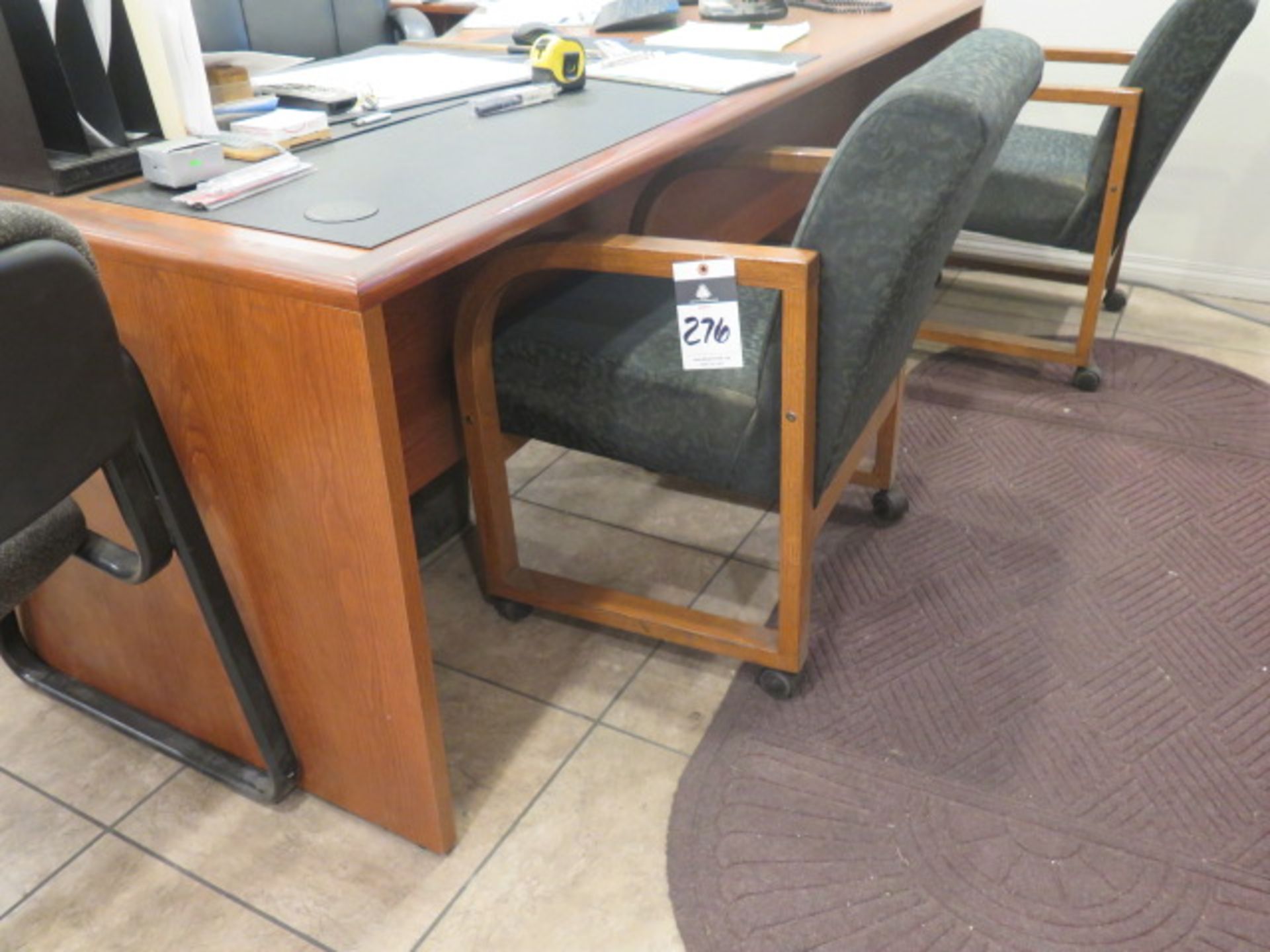 Desk, Credenzas, File Cabinet and Chairs - Image 3 of 3