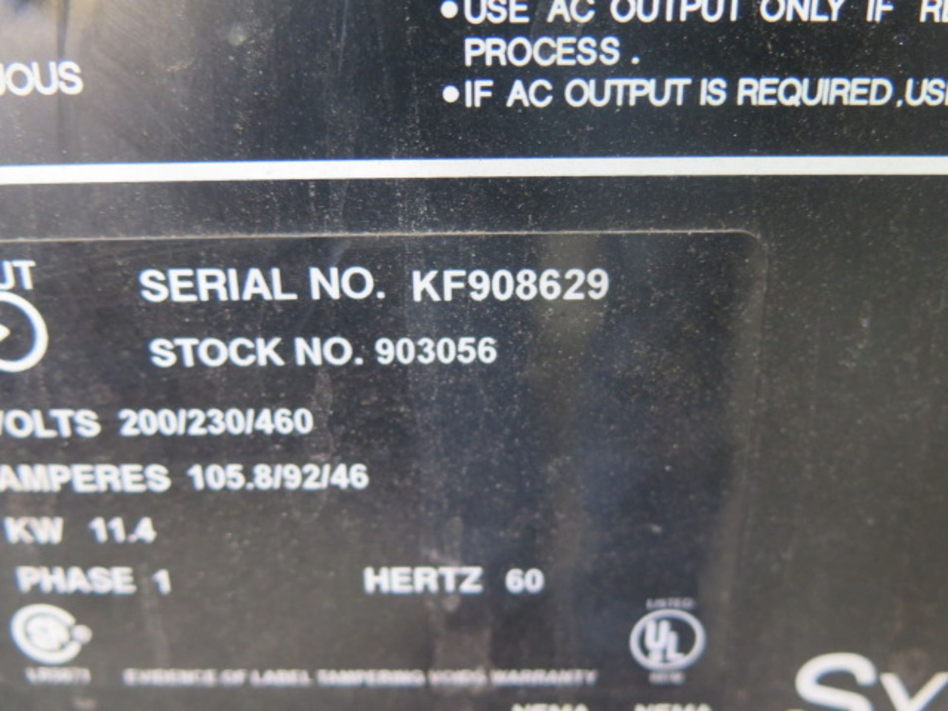 Miller Syncrowave 250 CC-AC/DC Arc Welding Power Source s/n KF908629 (NEEDS REPAIR) - Image 4 of 4