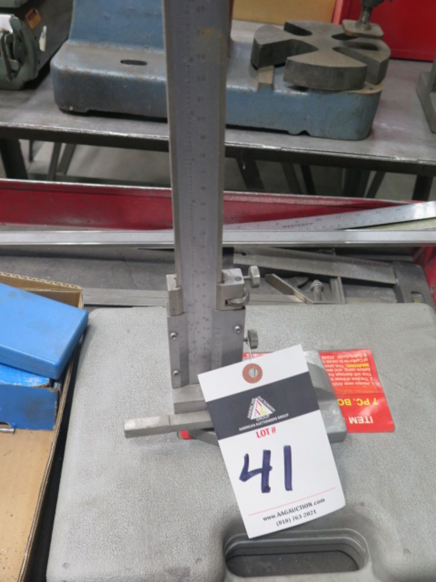 Fowler 12" Vernier Height Gage, Links Universal Indicator, Dial Test Indicators and Angle Blocks - Image 2 of 7