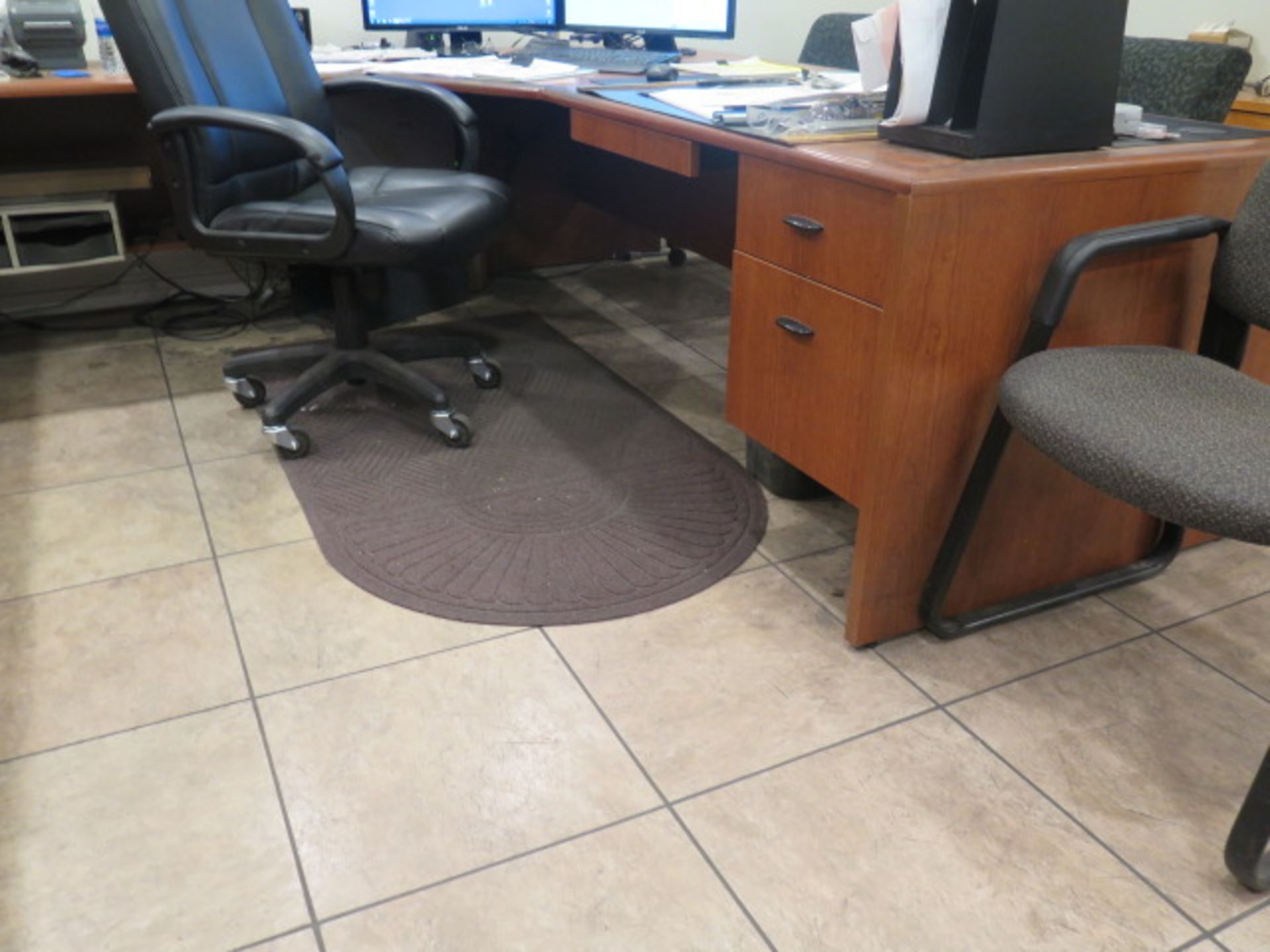 Desk, Credenzas, File Cabinet and Chairs - Image 2 of 3