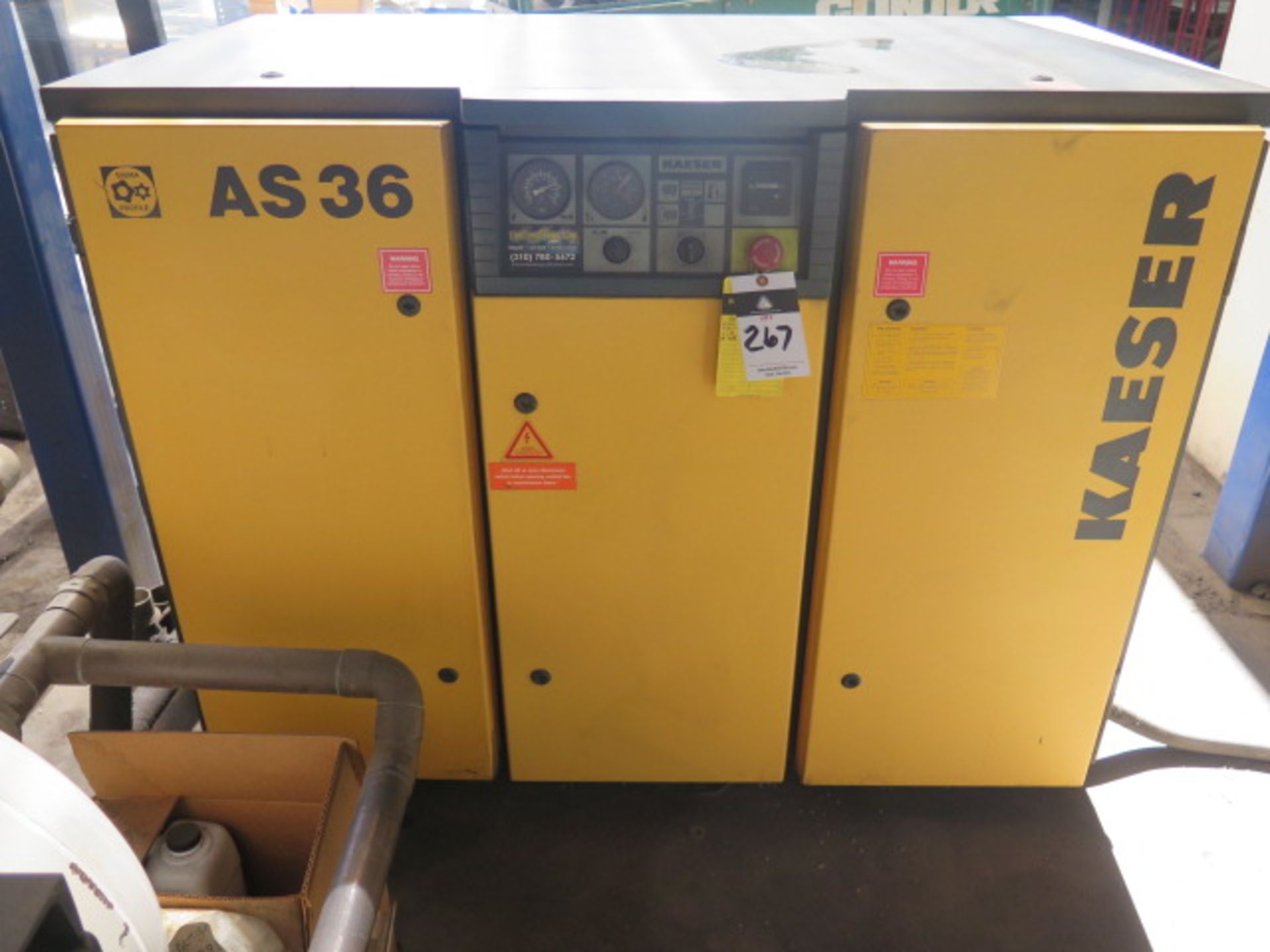 Kaeser AS36 Rotary Air Compressor w/ Kaeser Controls, Ingersoll Rand Refrigerated Air Dryer