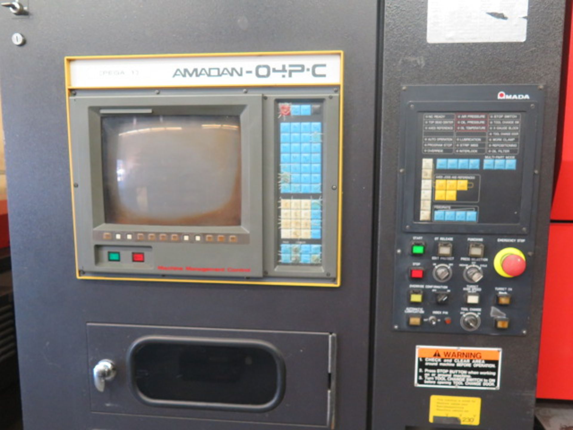 1996 Amada PEGA244 mdl. PEGA204040 20-Ton CNC Turret Punch Press s/n AP440205 w/ Amada Amadan-O4P- - Image 8 of 10