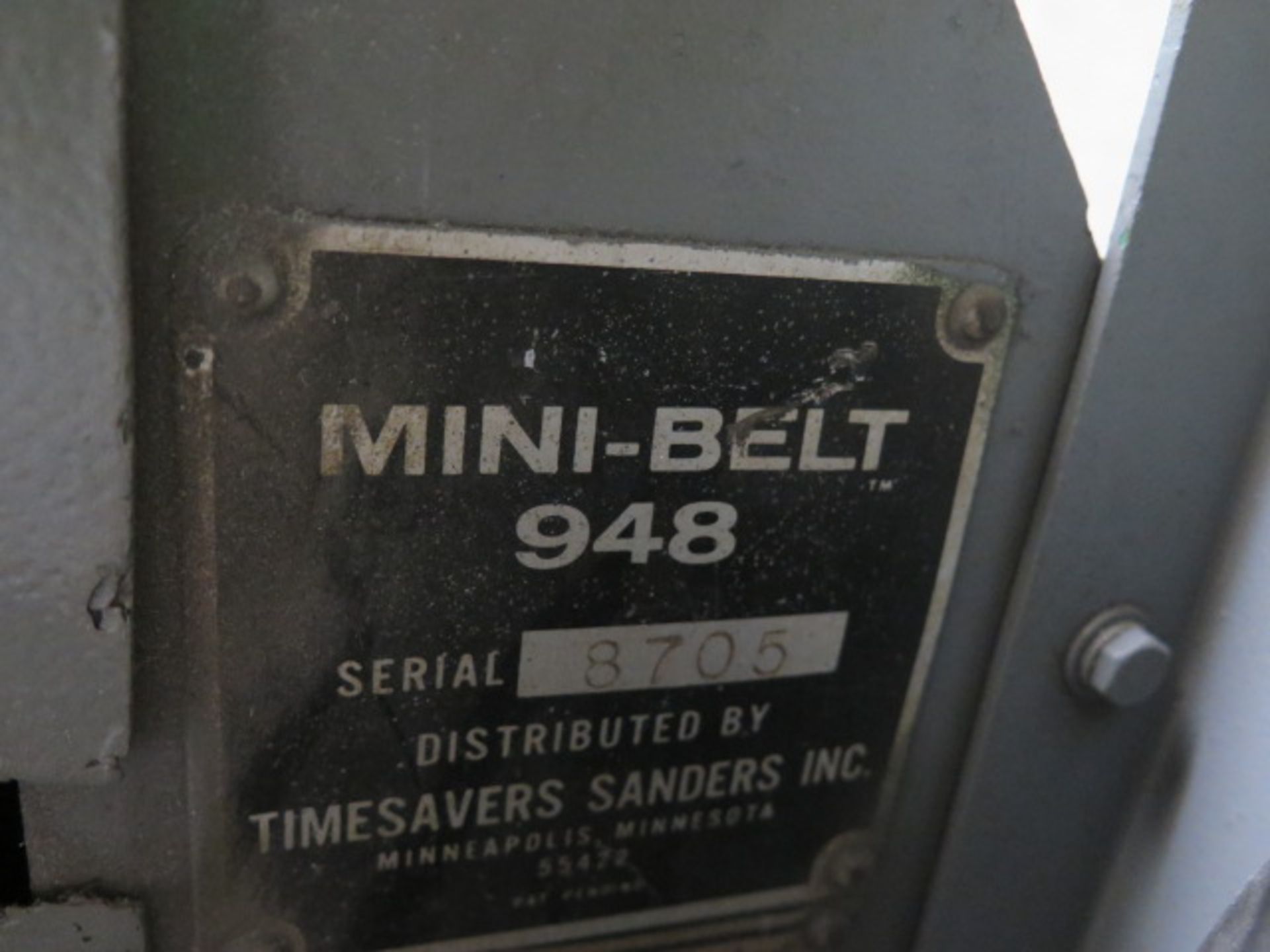 Timesavers “Mini-Belt 948” 9” Belt Grainer s/n 88705 w/ 9” Belt Drive - Image 5 of 5