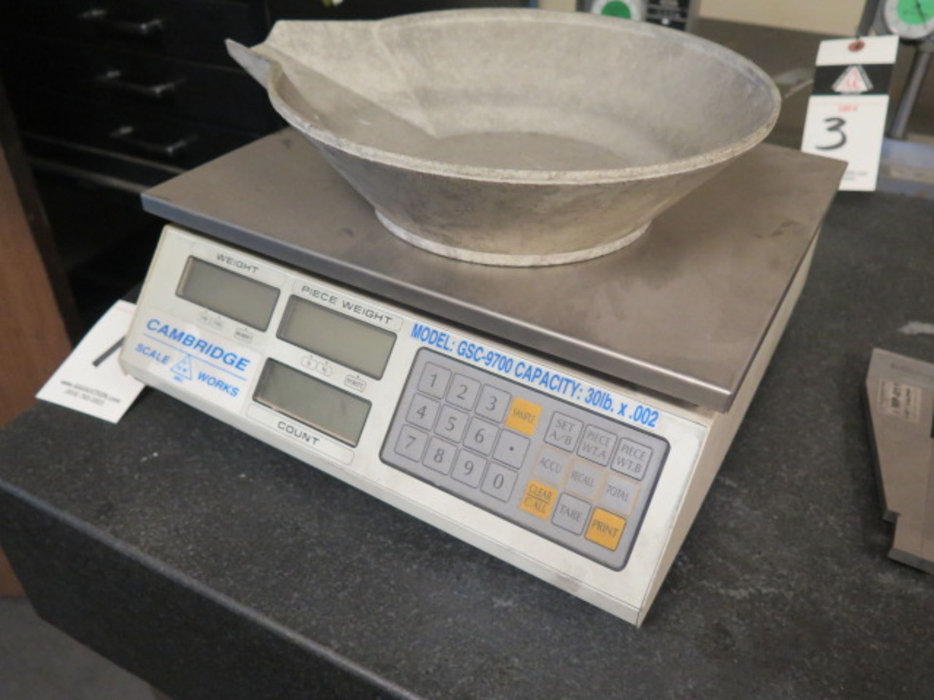 Cambridge GSC-9700 30 Lb Cap Digital Counting Scale - Image 2 of 3