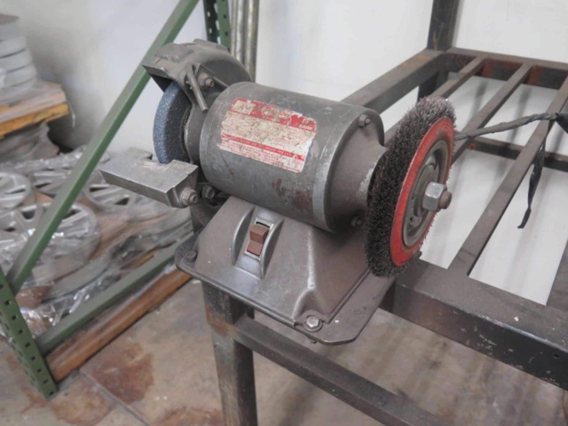 12" Abrasive Cutoff Saw w/ Steel Bench and Bench Grinder - Image 4 of 4