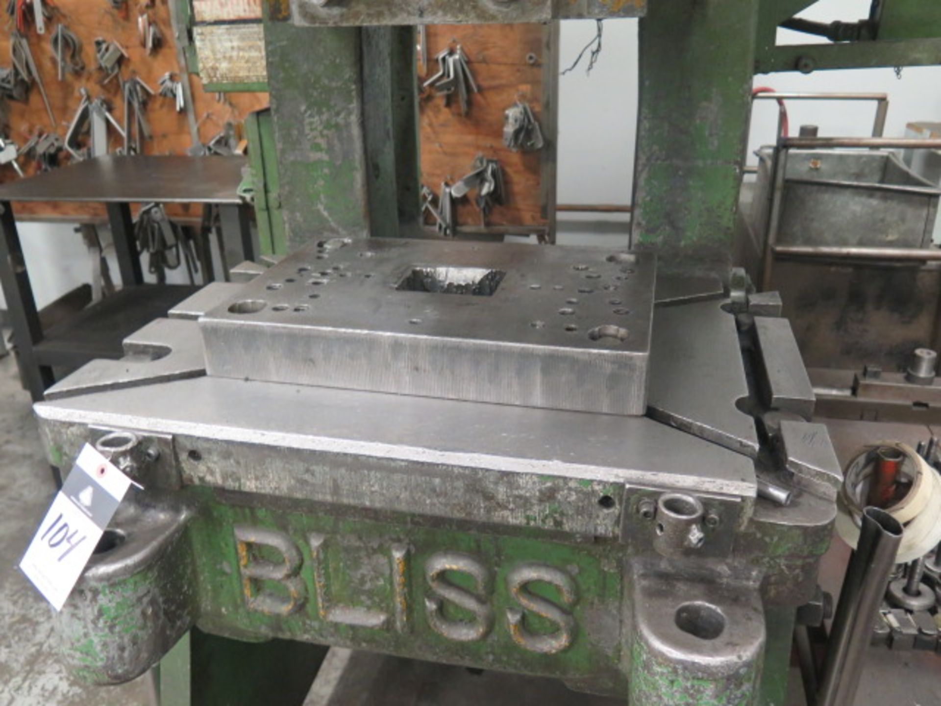 Bliss 21B 50 Ton Mechanical OBI Stamping Press s/n H43213/HP28237 w/ Pneumatic Clutch, 10 1/2" - Image 6 of 8