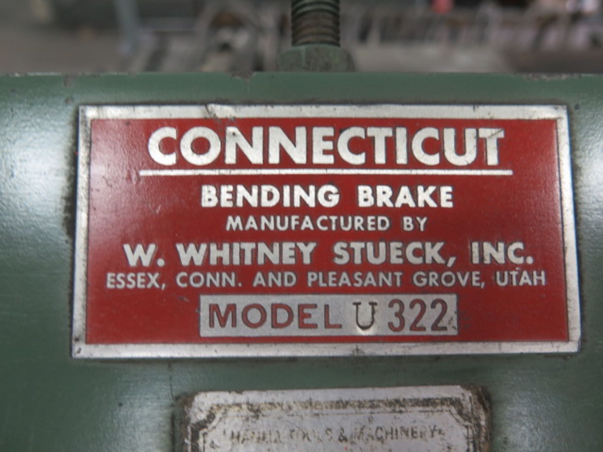 Connecticut mdl. V322 36" Finger Brake w/ Stand - Image 3 of 3