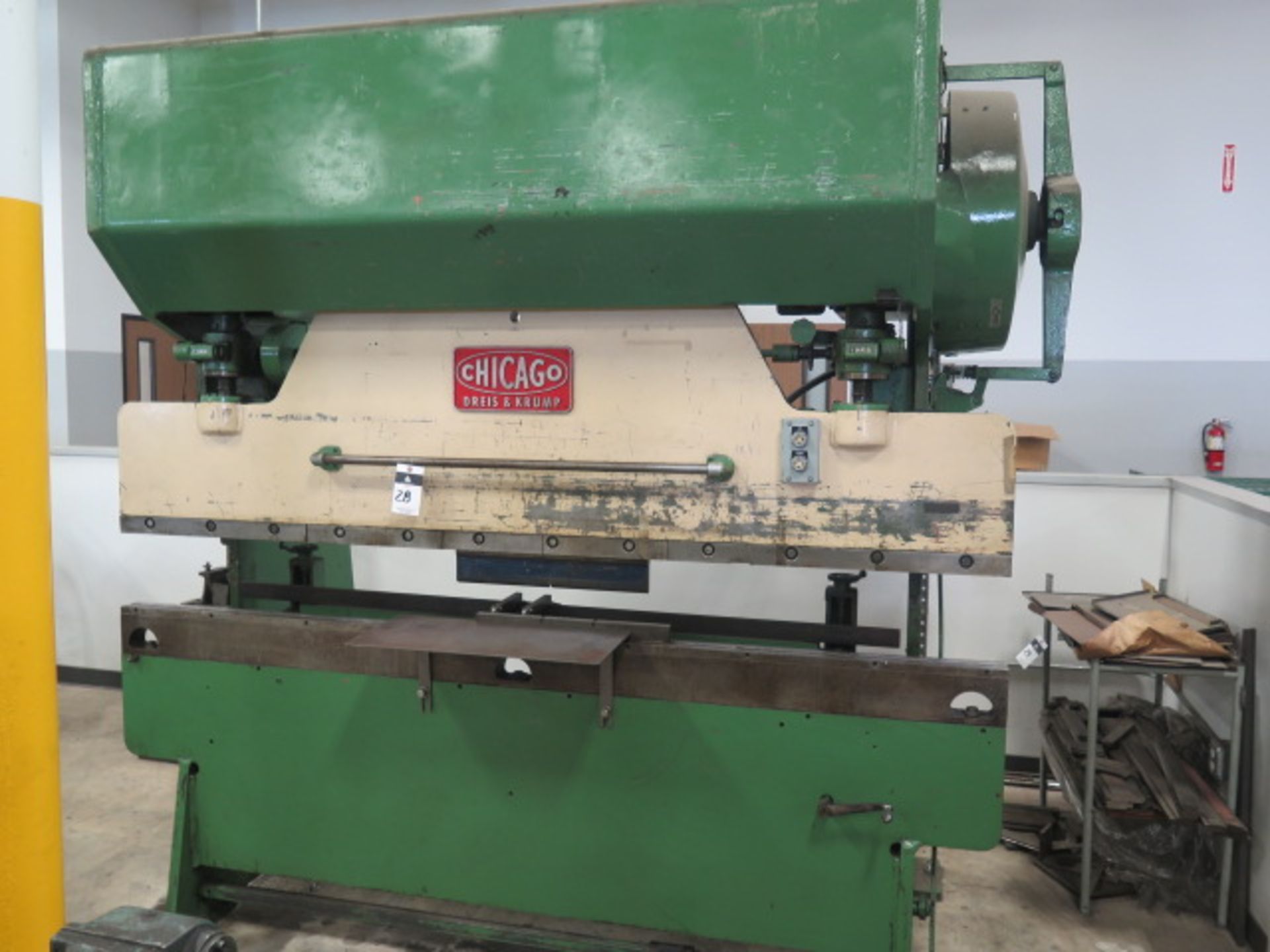 Chicago mdl. 68-B 36-55 Ton Cap x 96" Press Brake s/n L-16322 w/ Manual Back Gage, 96" Bed Length, 8