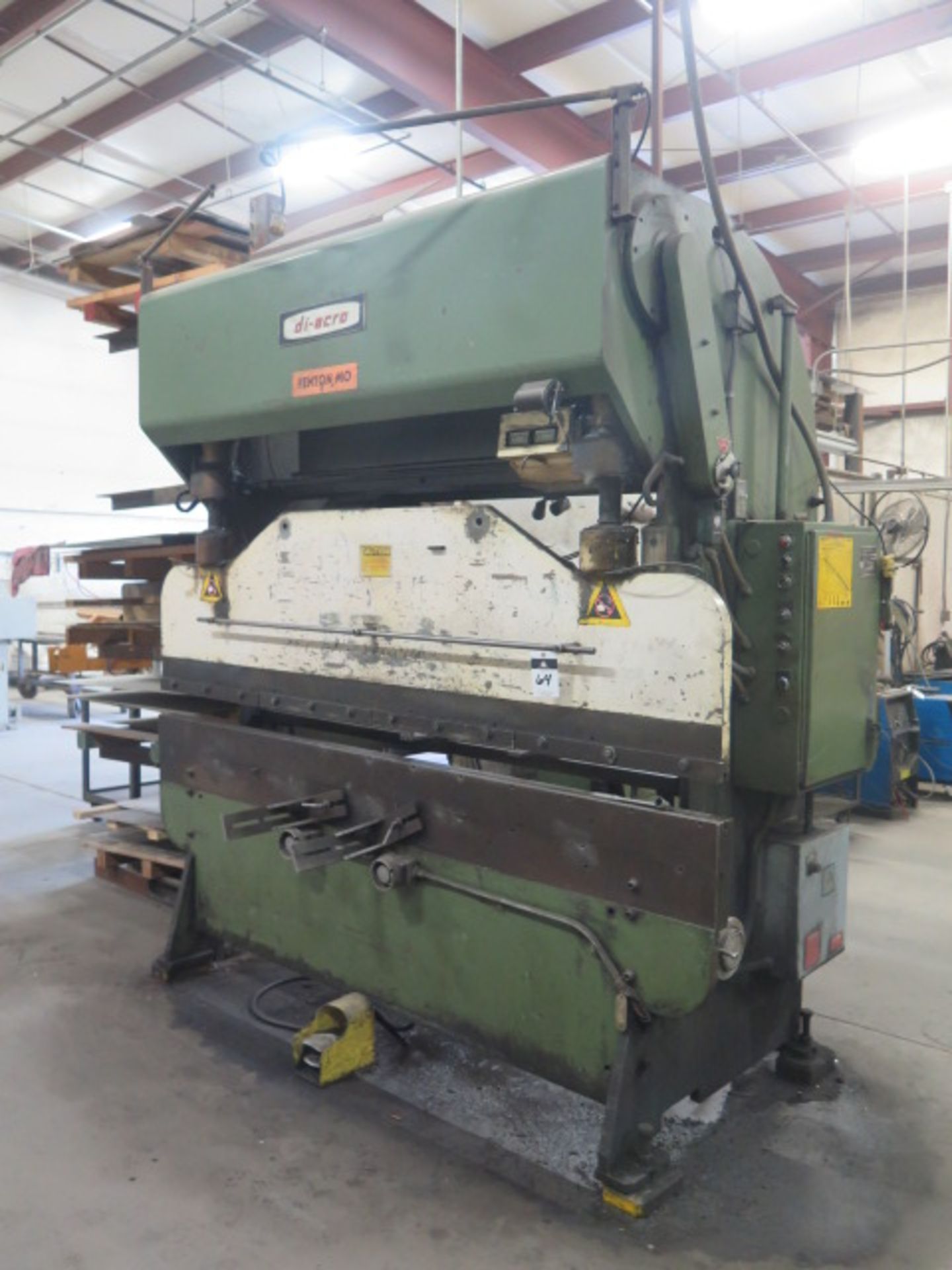 DiAcro 55-8 55 Ton x 8' Hydra-Power Press Brake s/n 65509752 w/ Manual Back Gage, 100" Bed Length, 8 - Image 3 of 9