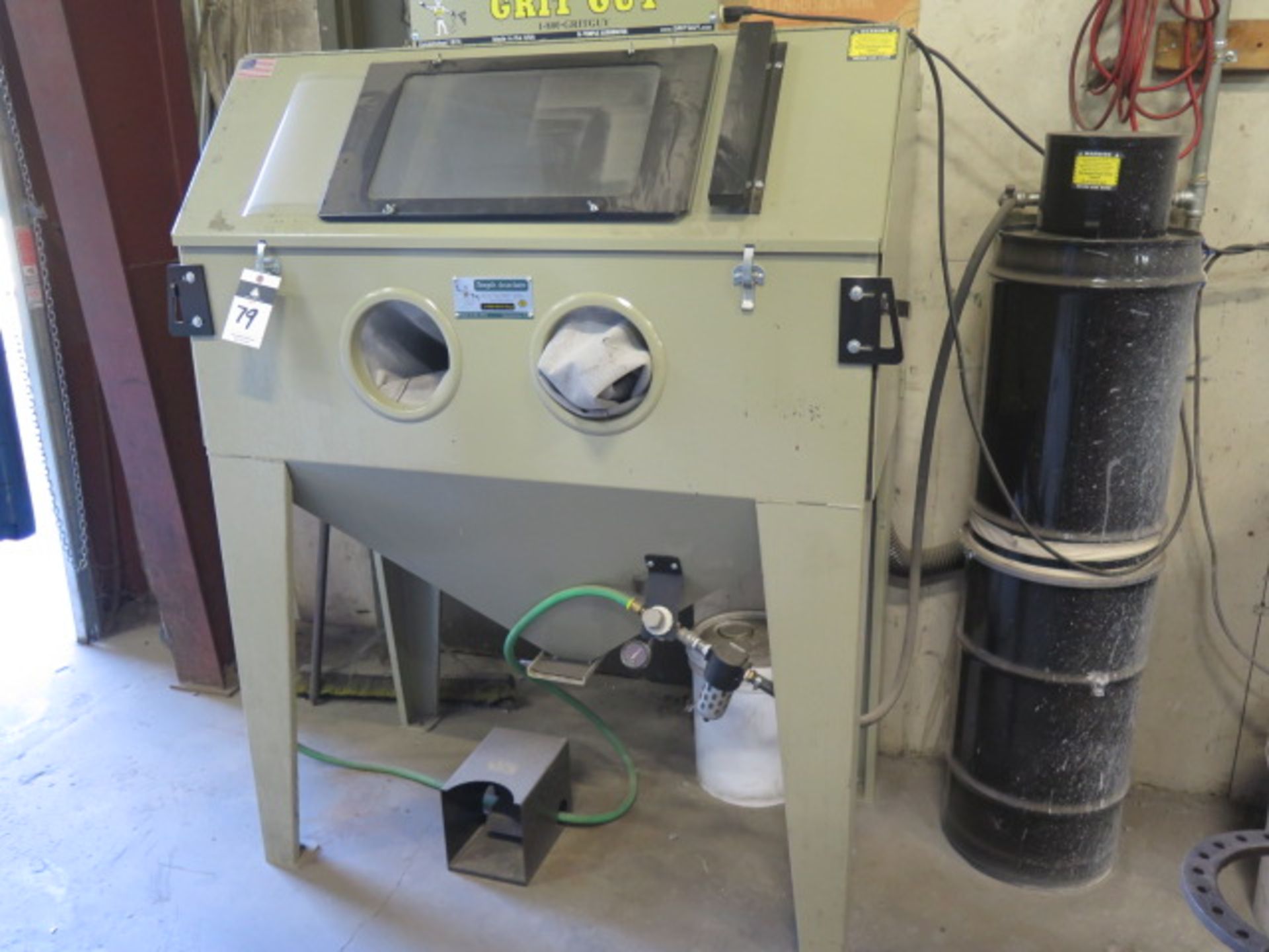 Temple Associates 24" x 48" Dry Blast Cabinet w/ Dust Collector - Image 2 of 6