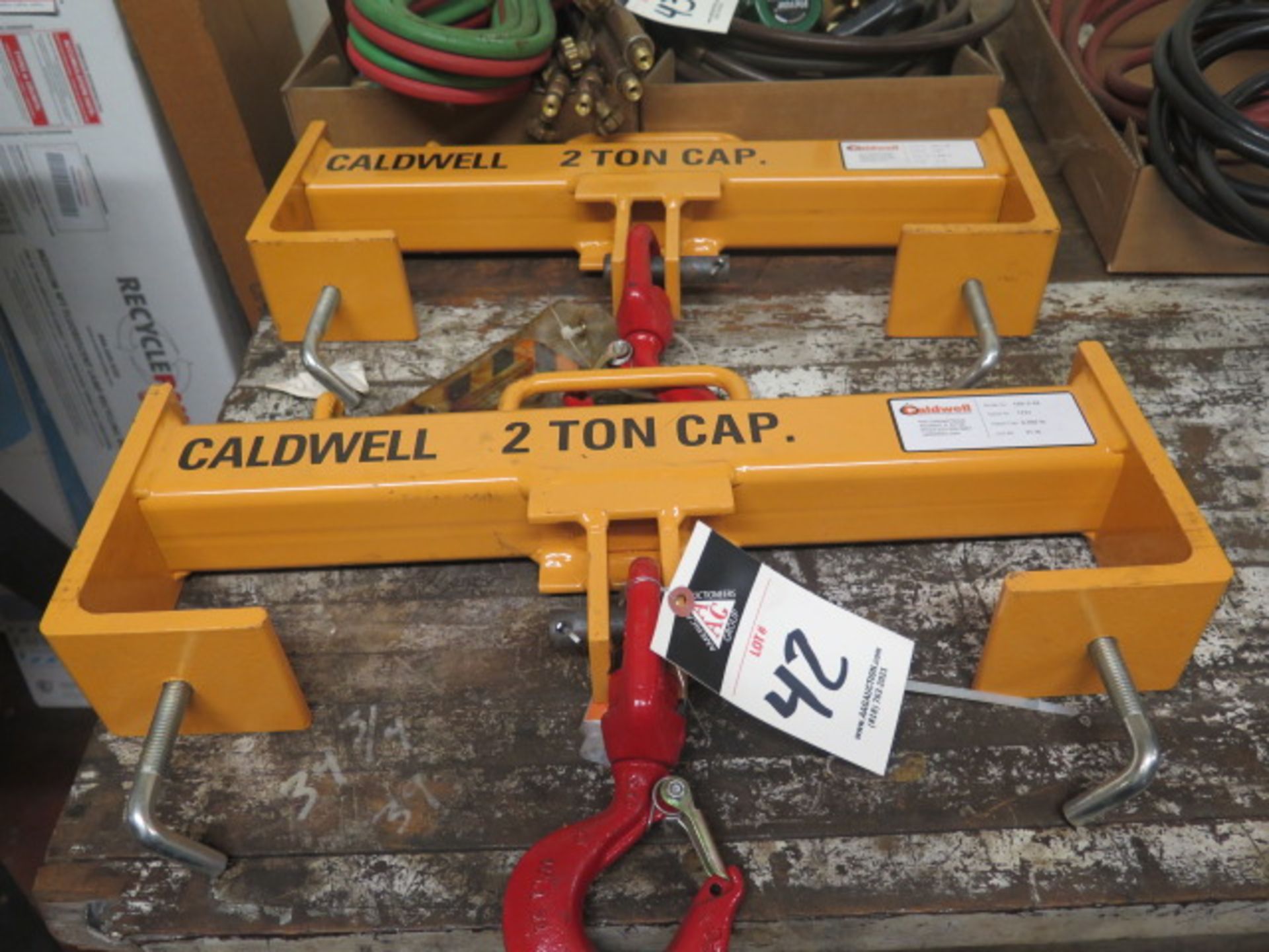 Caldwell mdl. 10S-2-20 4000 Lb Cap Forklift Hooks (2)