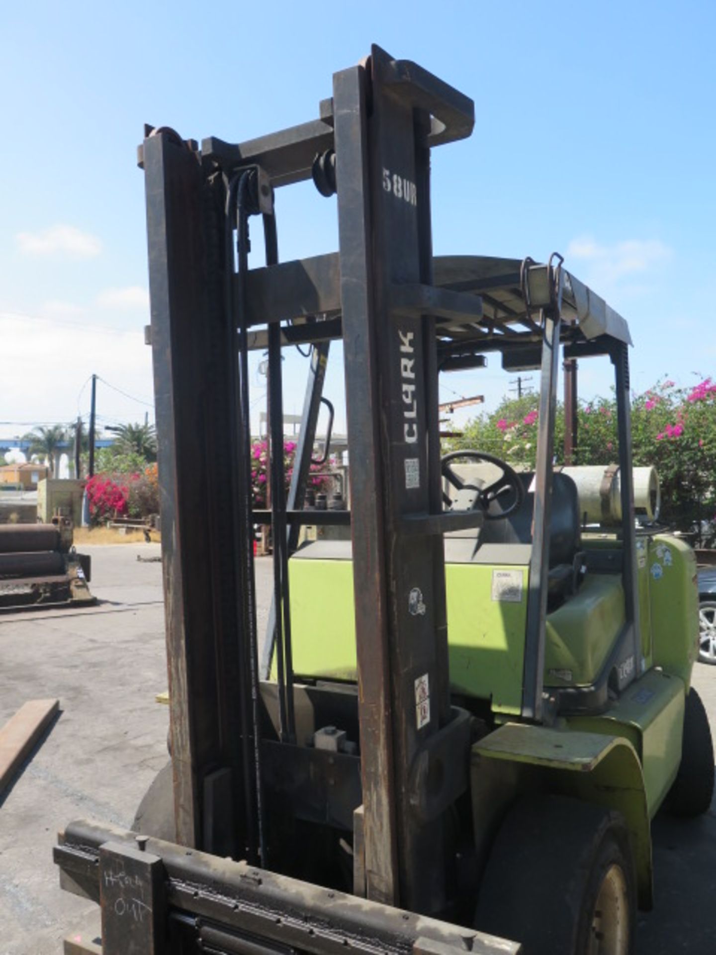 Clark CGP50 10,000 Lb Cap LPG Forklift s/n CGP460L-0026-9468FB w/ 2-Stage Mast, 139” Lift Height, SS - Image 5 of 10