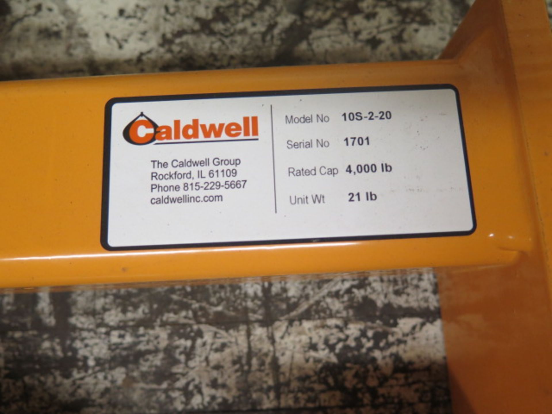 Caldwell mdl. 10S-2-20 4000 Lb Cap Forklift Hooks (2) - Image 4 of 4